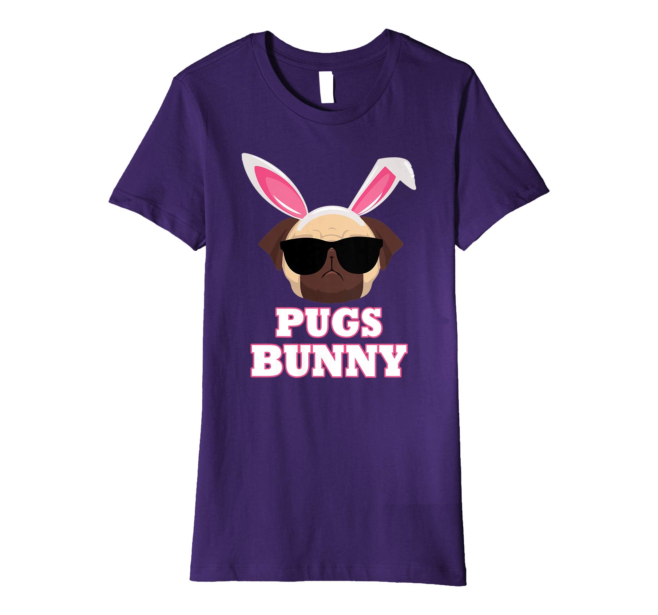 Cool Glasses Pugs Bunny Rabbit Dog Happy Easter Day Shirt