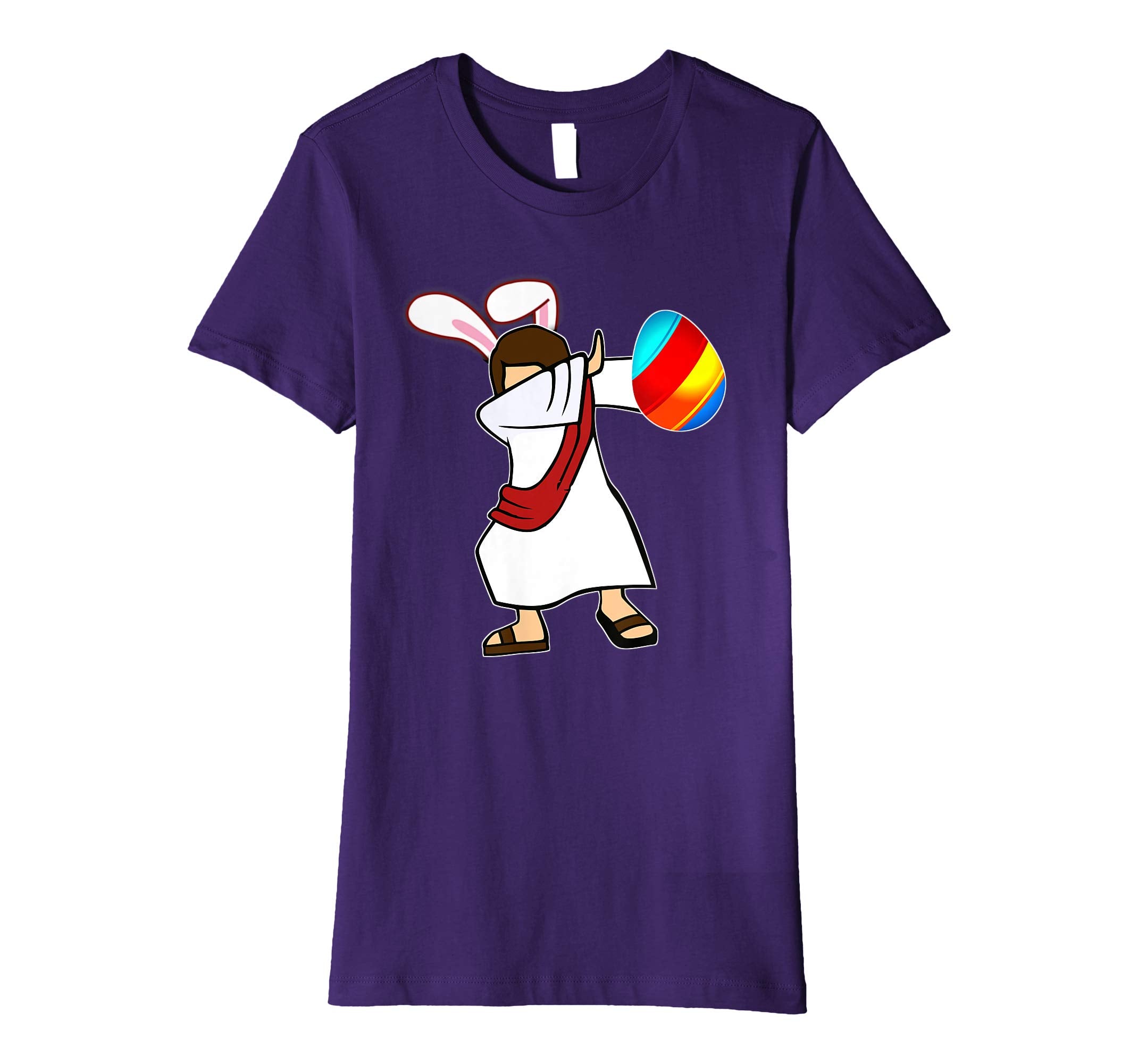 Easter Bunny Dabbing Jesus Christian Tshirt Egg Ears Gift
