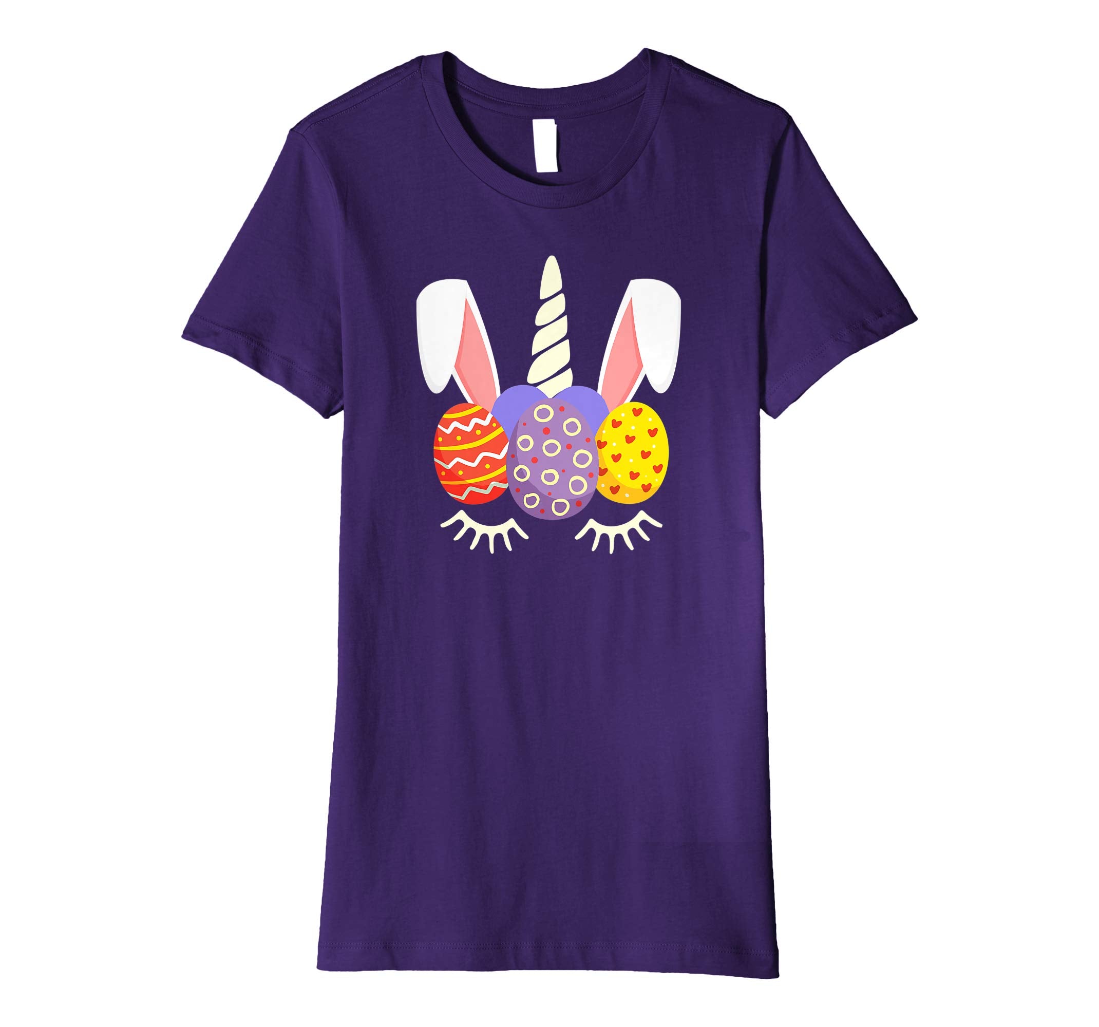 Unicorn Bunny Egg Hunt Happy Easter Kids Boys Girls T Shirt