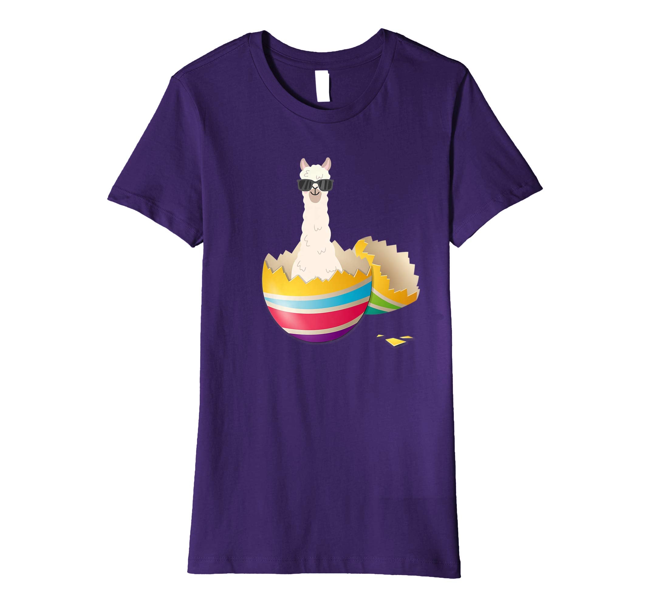 Baby Llama Hatching From Easter Egg Easter Day Shirt