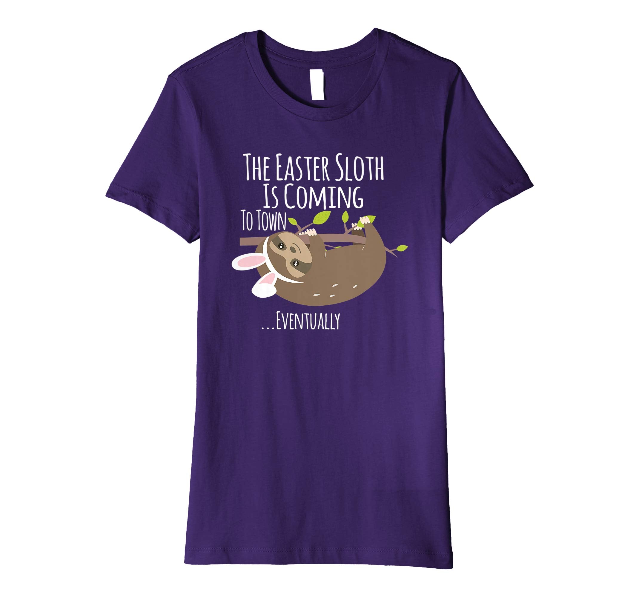 The Easter Sloth With Bunny Ears Funny T Shirt Easter Bunny