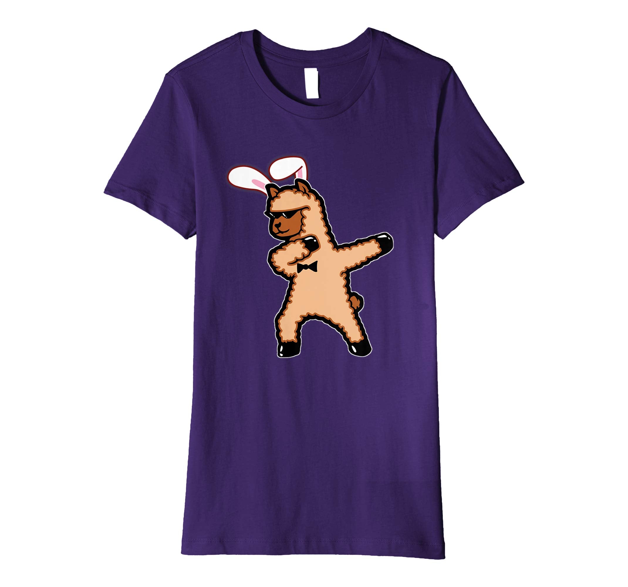 Easter Bunny Dabbing Llama Tshirt Rabbit Ears Animal Gift