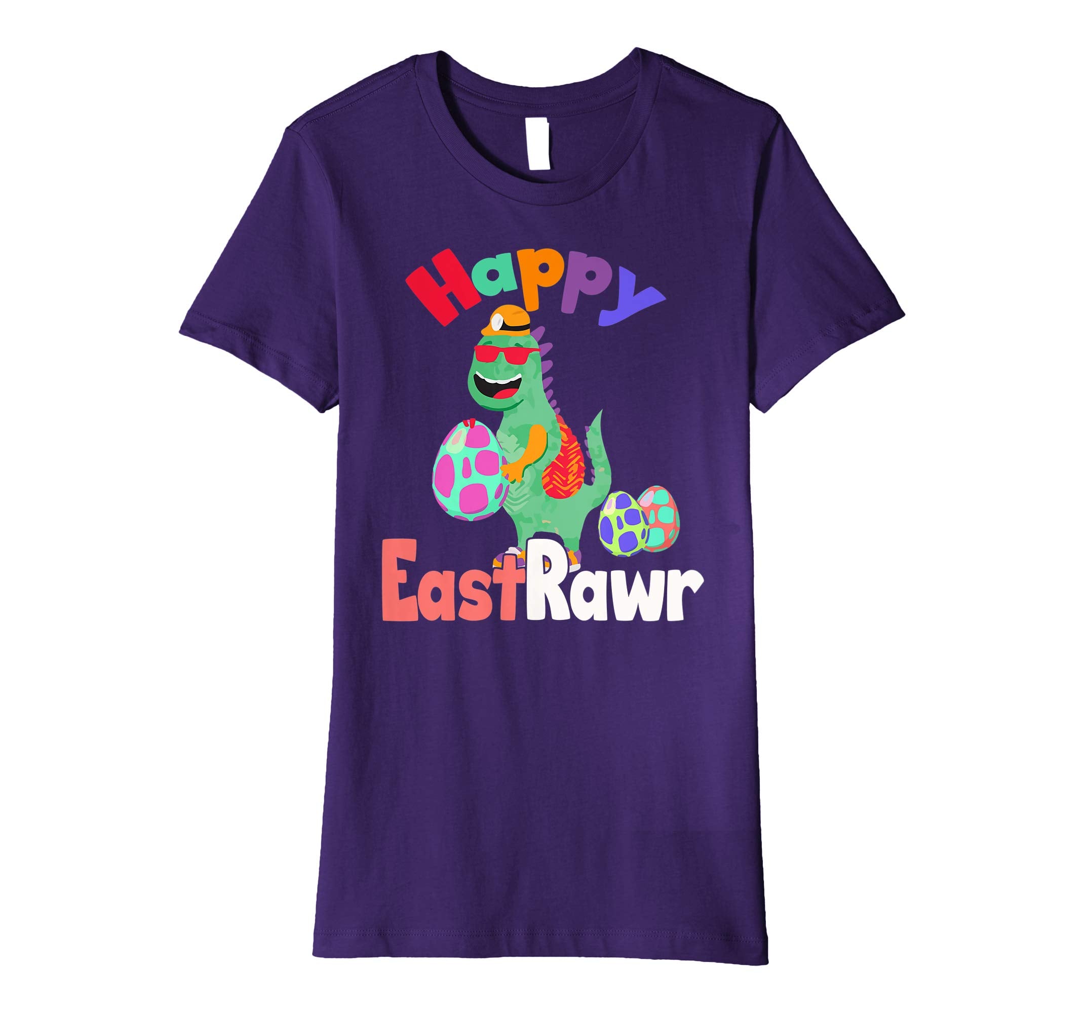 Happy Eastrawr T Rex Dinosaur Easter Bunny Egg Shirt Kids