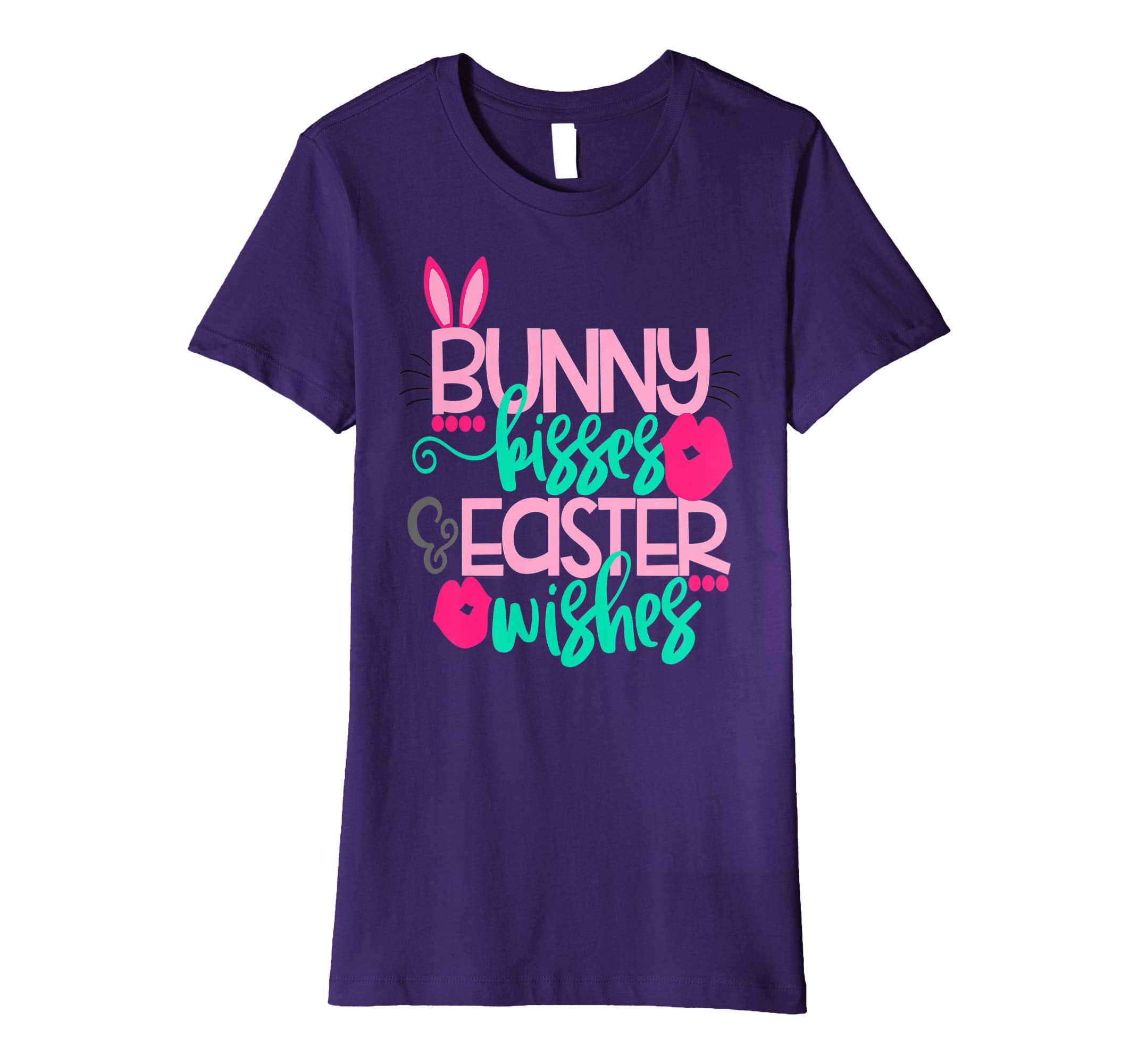 Bunny Kisses and Easter Wished Cute Easter Bunny Shirt Girls