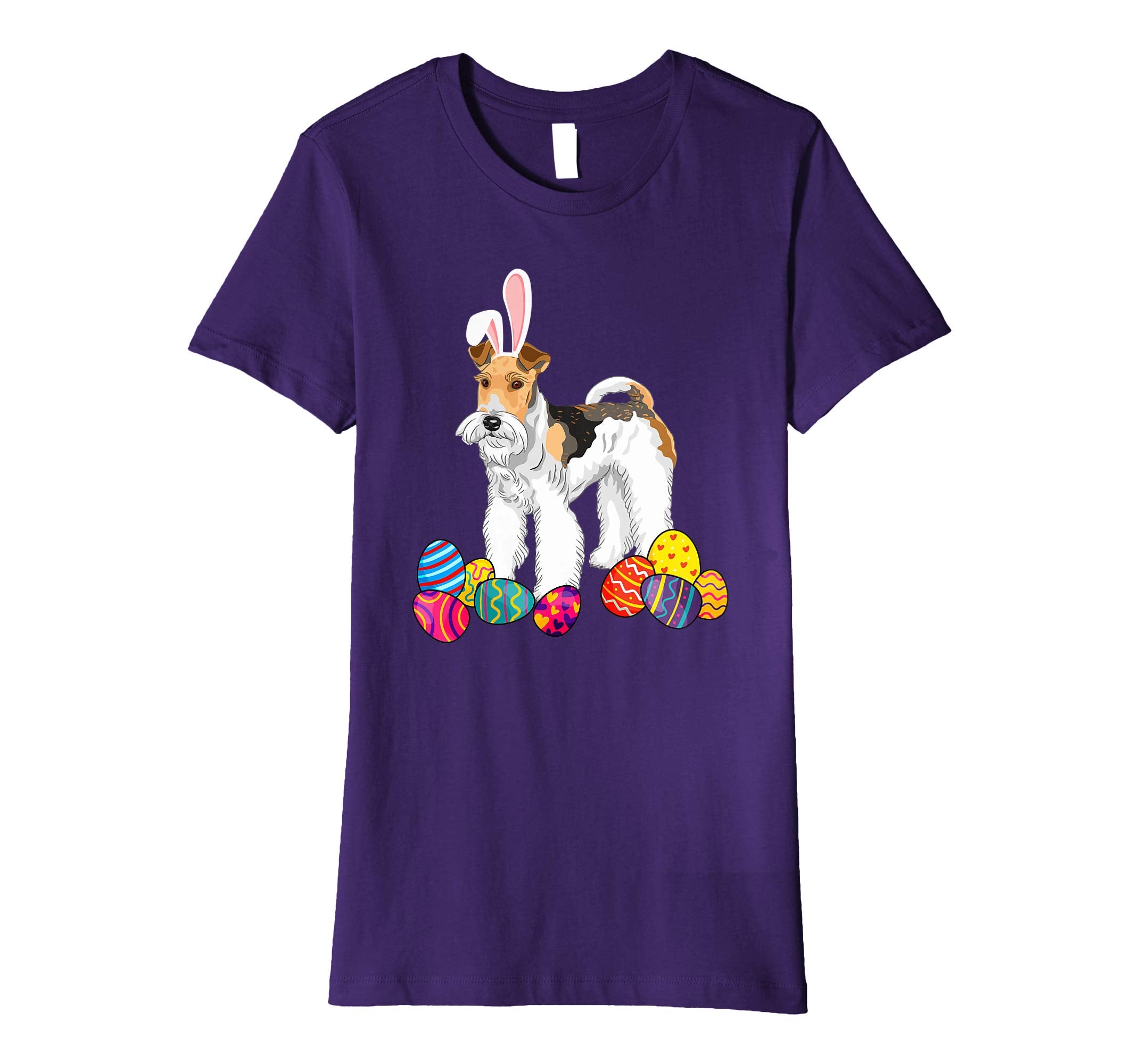 Wire Fox Terrier Bunny Ear With Egg Easter Easter Day Shirt