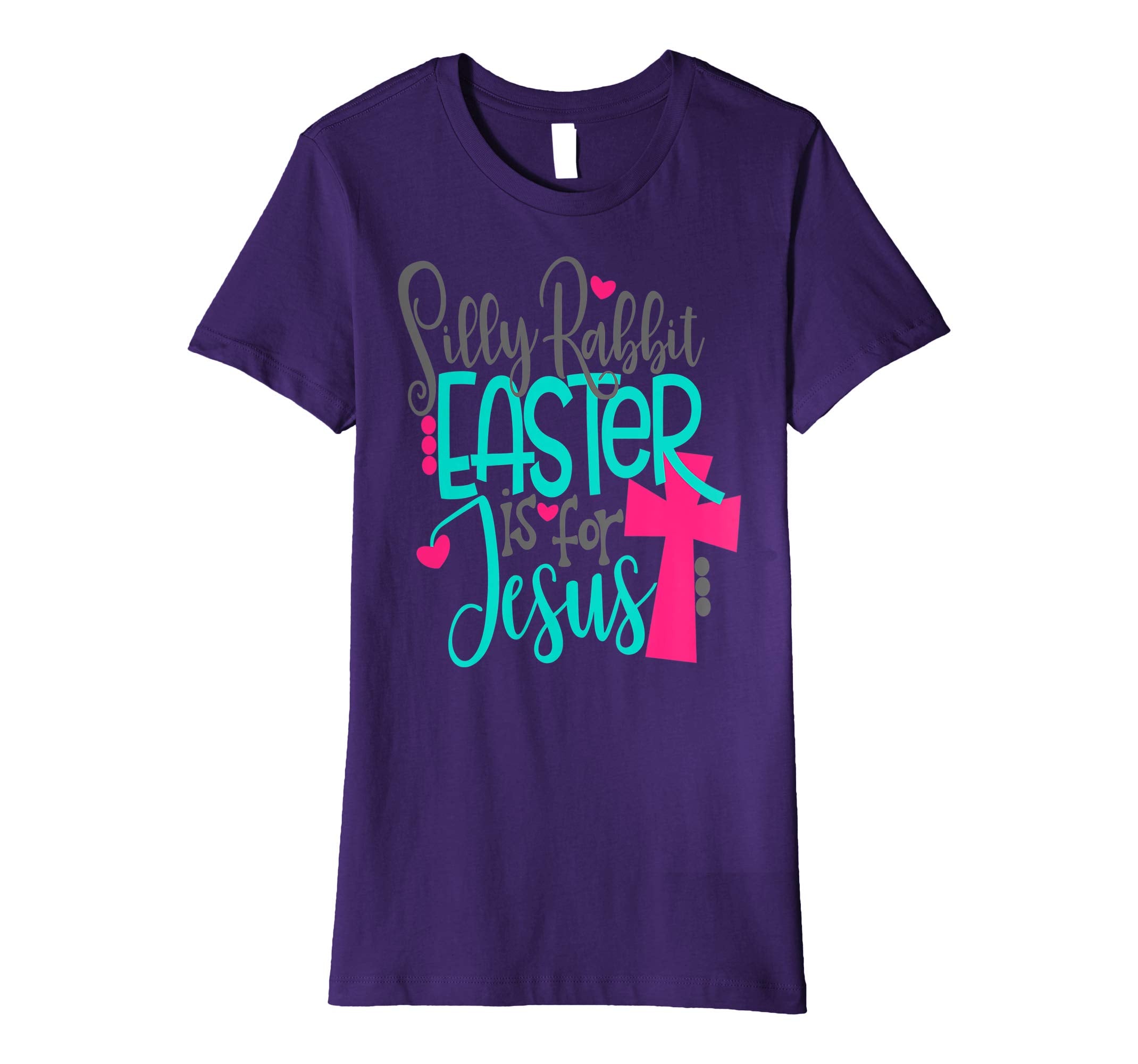 Silly Rabbit Easter Is For Jesus Bunny Shirt Cute Kids Cross