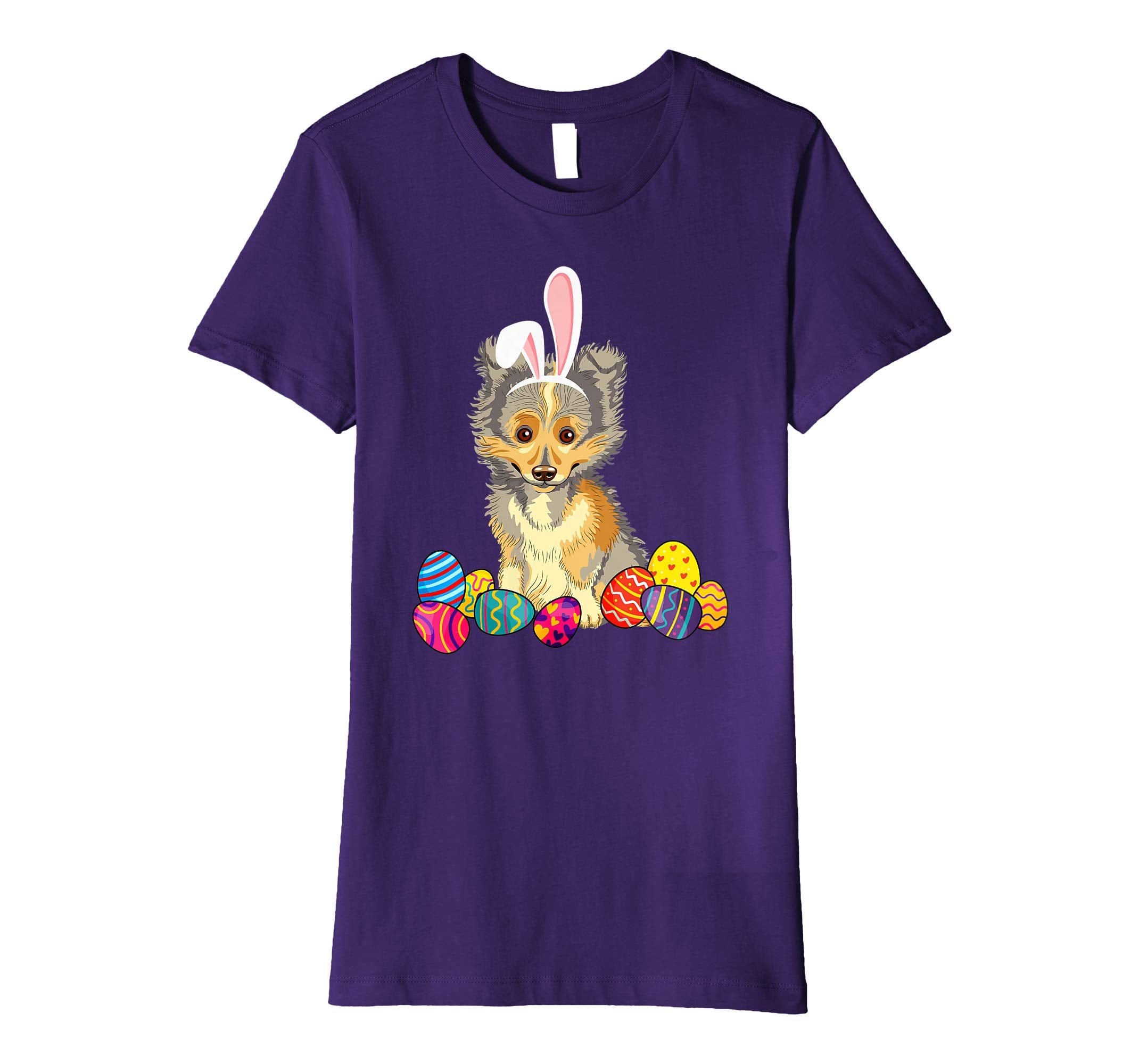 Shetland Sheepdog Bunny Ear With Egg Easter Easter Day Shirt