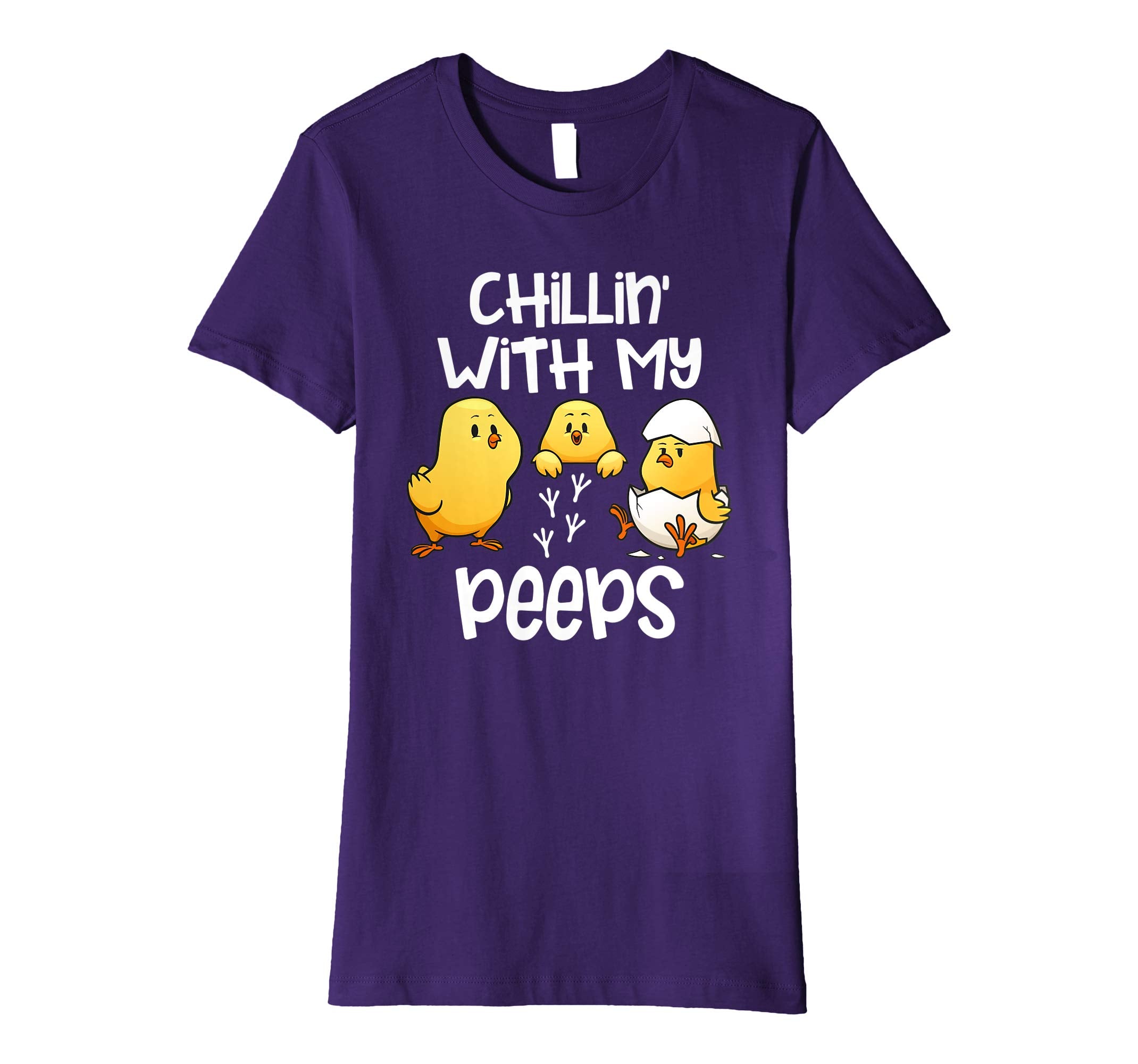 Chillin With My Peeps Happy Easter Kids Boys Girls T Shirt