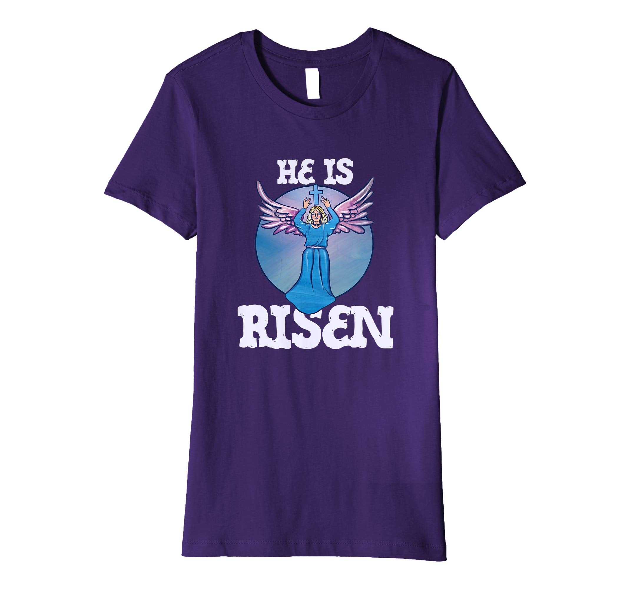 He is Risen t-shirt Christian Easter Sunday Angel Artwork