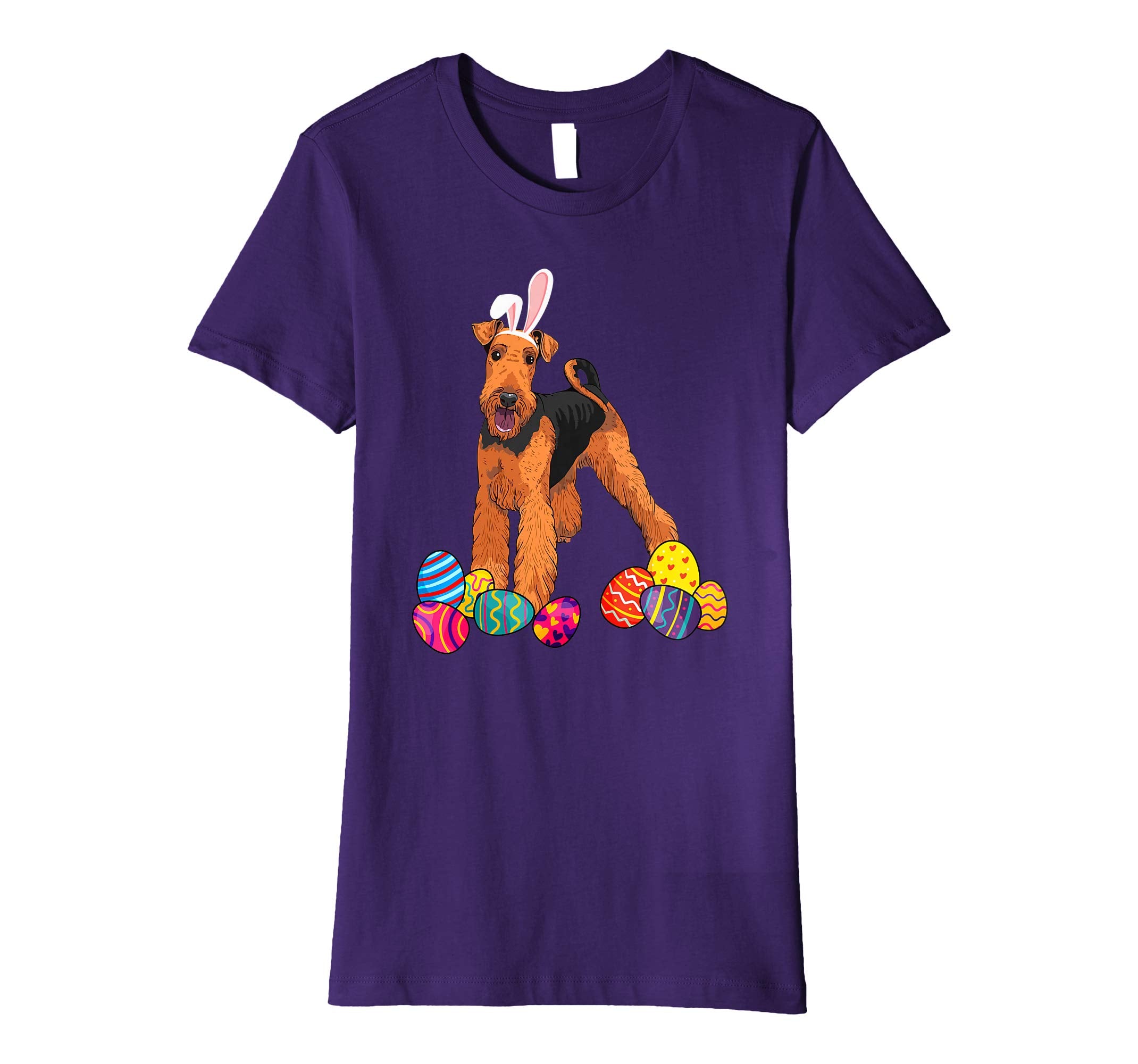 Airedale Terrier Bunny Ear With Egg Easter Easter Day Shirt