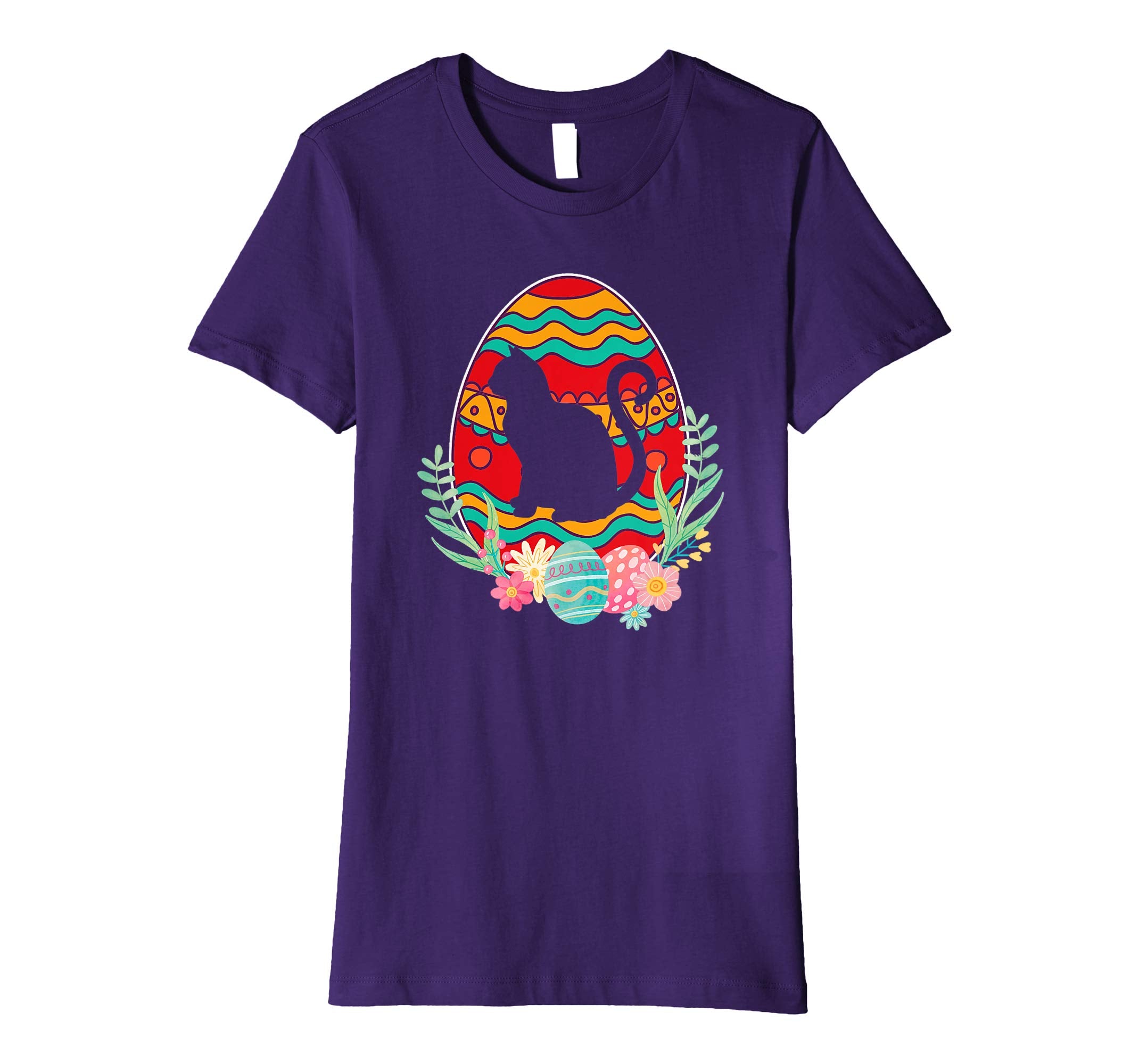 Funny Cat Easter Eggs T-Shirt Gifts for Kids Men Women