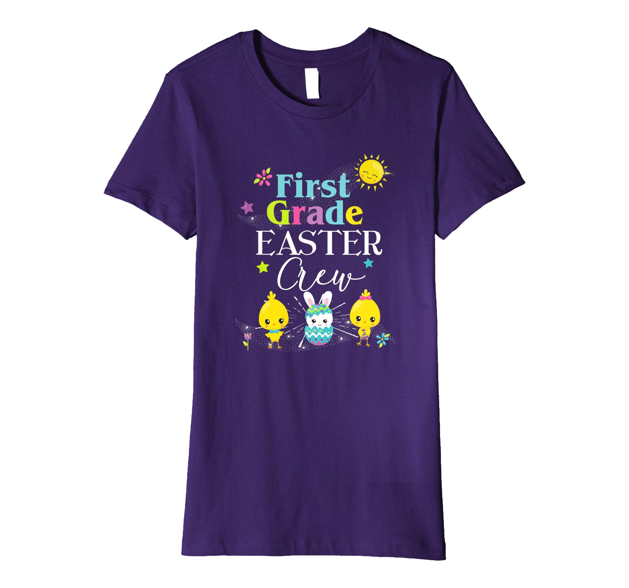 First Grade Teacher Student Easter School Shirt Cute Crew