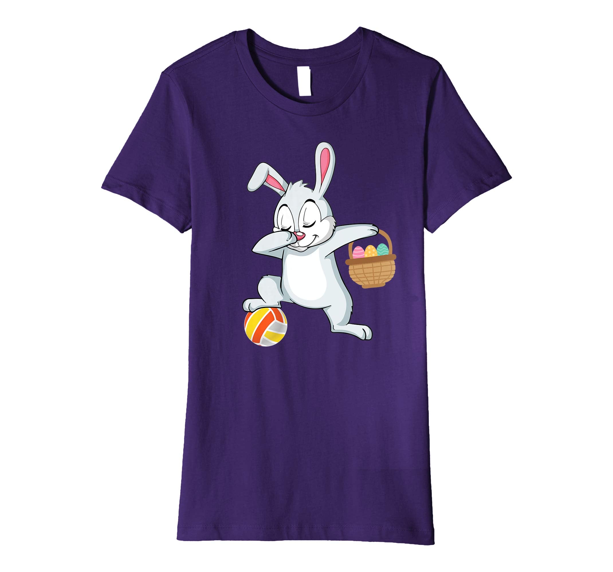 Bunny Rabbit &amp; Easter Eggs Dabbing Playing Volleyball Shirt