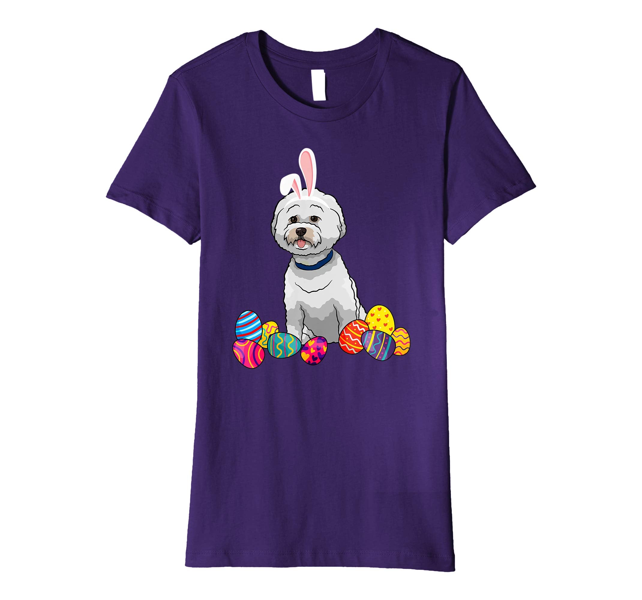Bichons Frise Bunny Ear With Egg Easter Easter Day Shirt