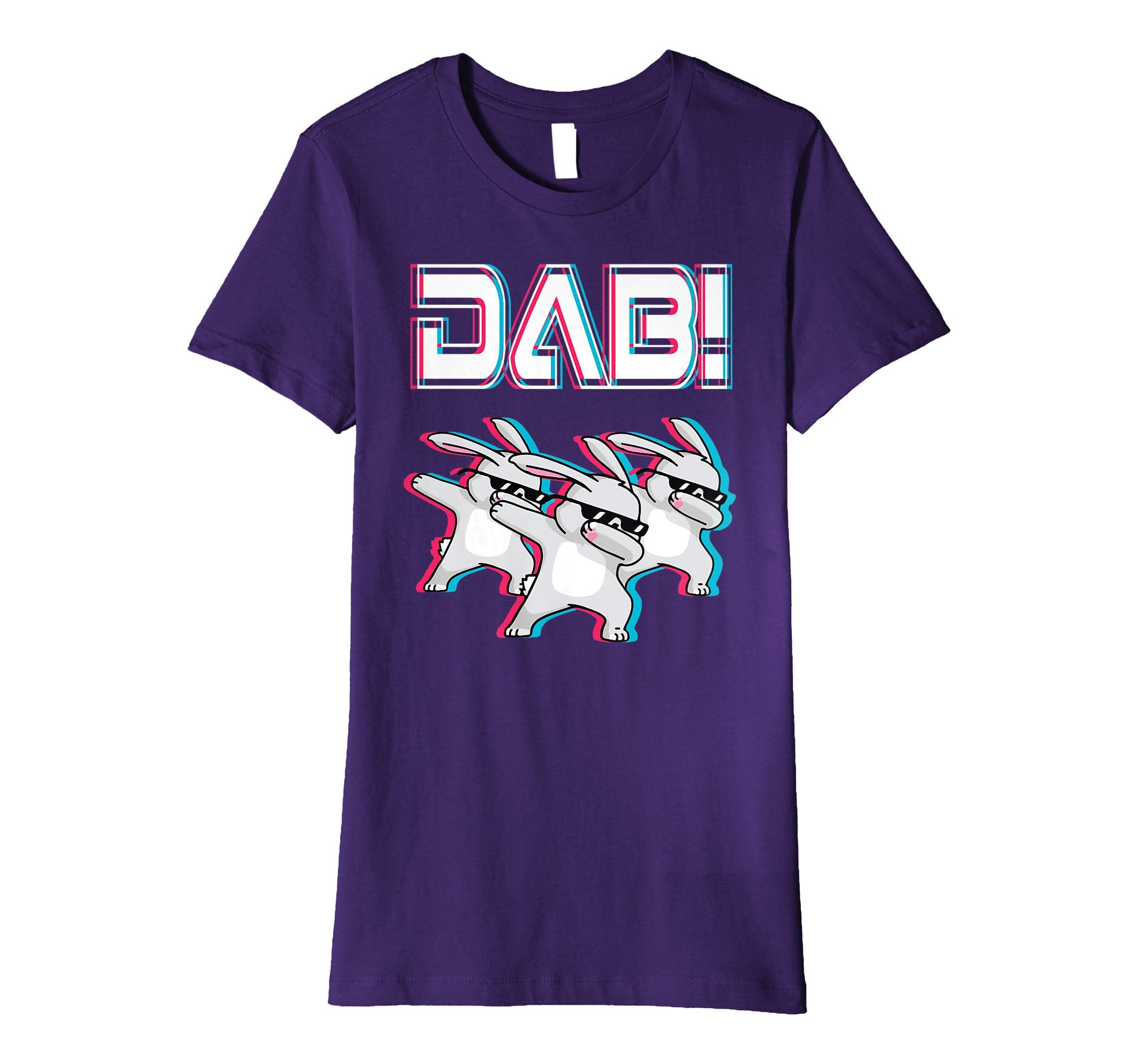 Vintage Three Bunny Dabbing Dancing Happy Easter Shirt DAB