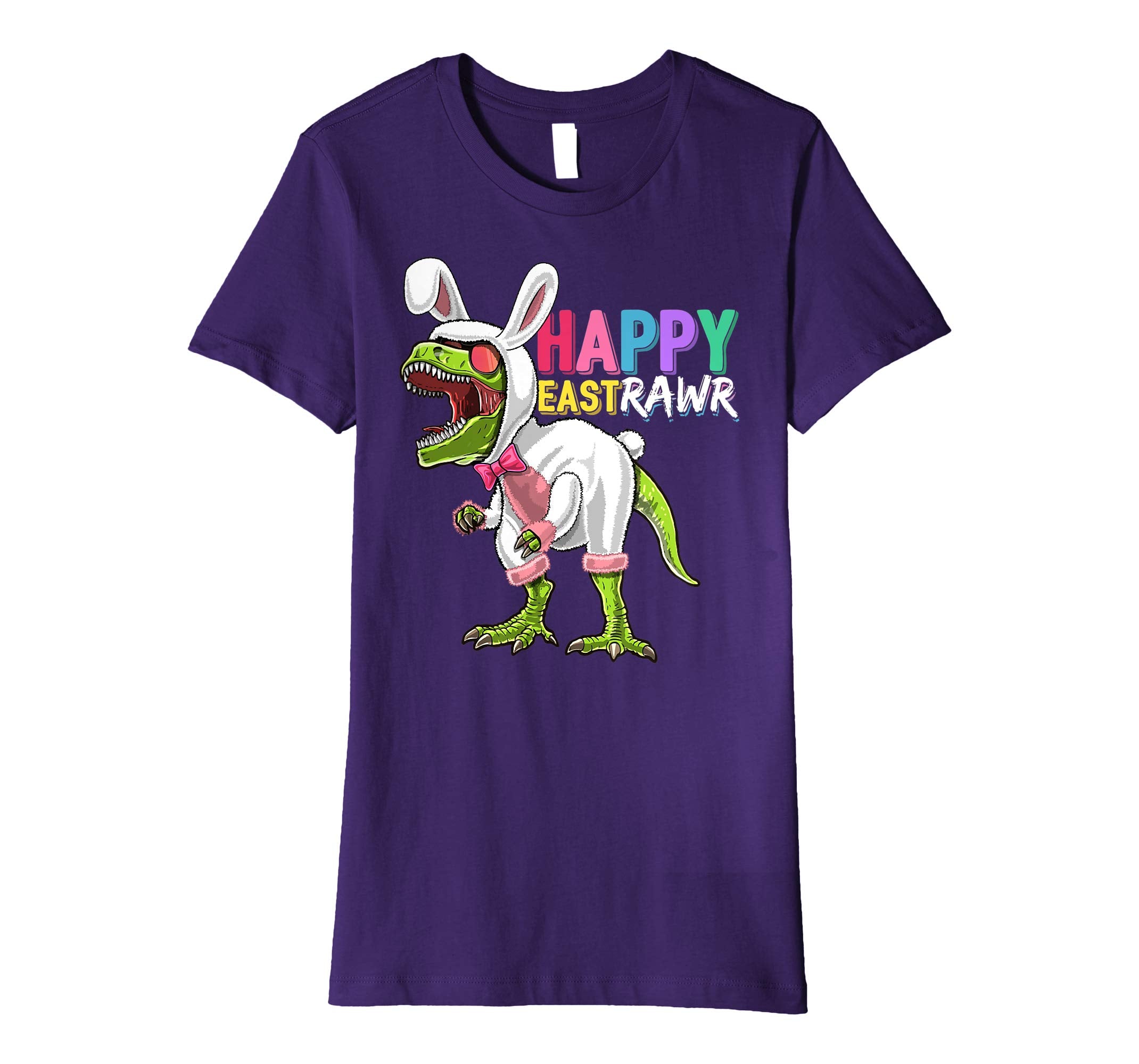 Happy Eastrawr T Rex Dinosaur Easter Bunny Costume Shirt Kid
