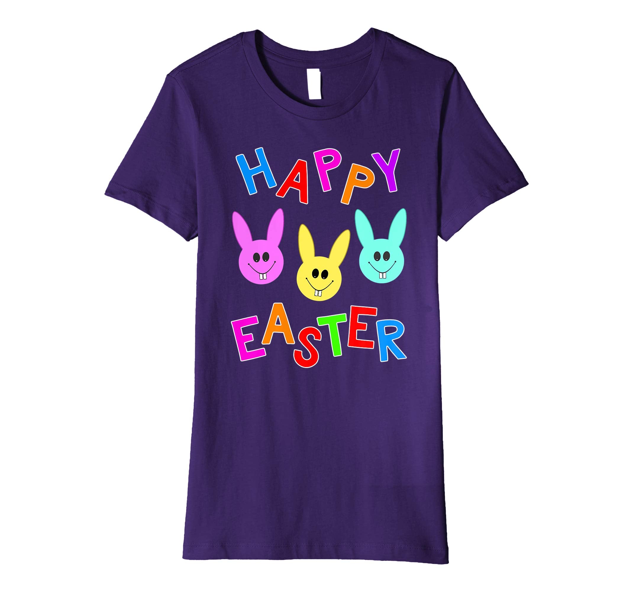 Happy Easter T shirt Cute Bunnies Colorful Bunny Boys Girls