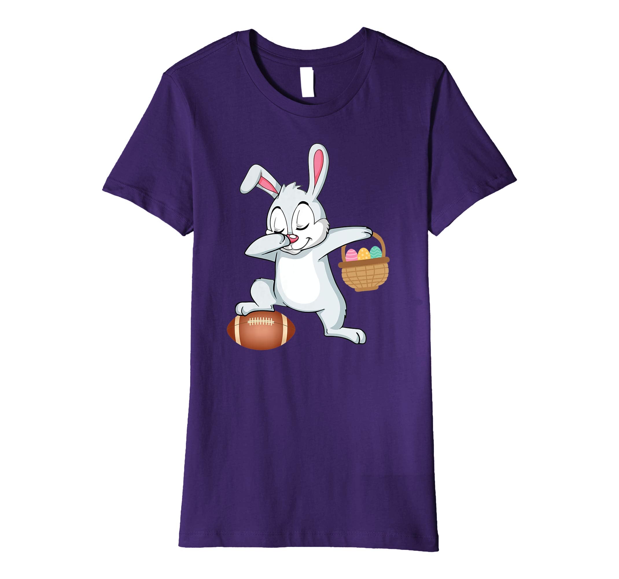 Bunny Rabbit With Easter Eggs Dabbing Playing Football Shirt