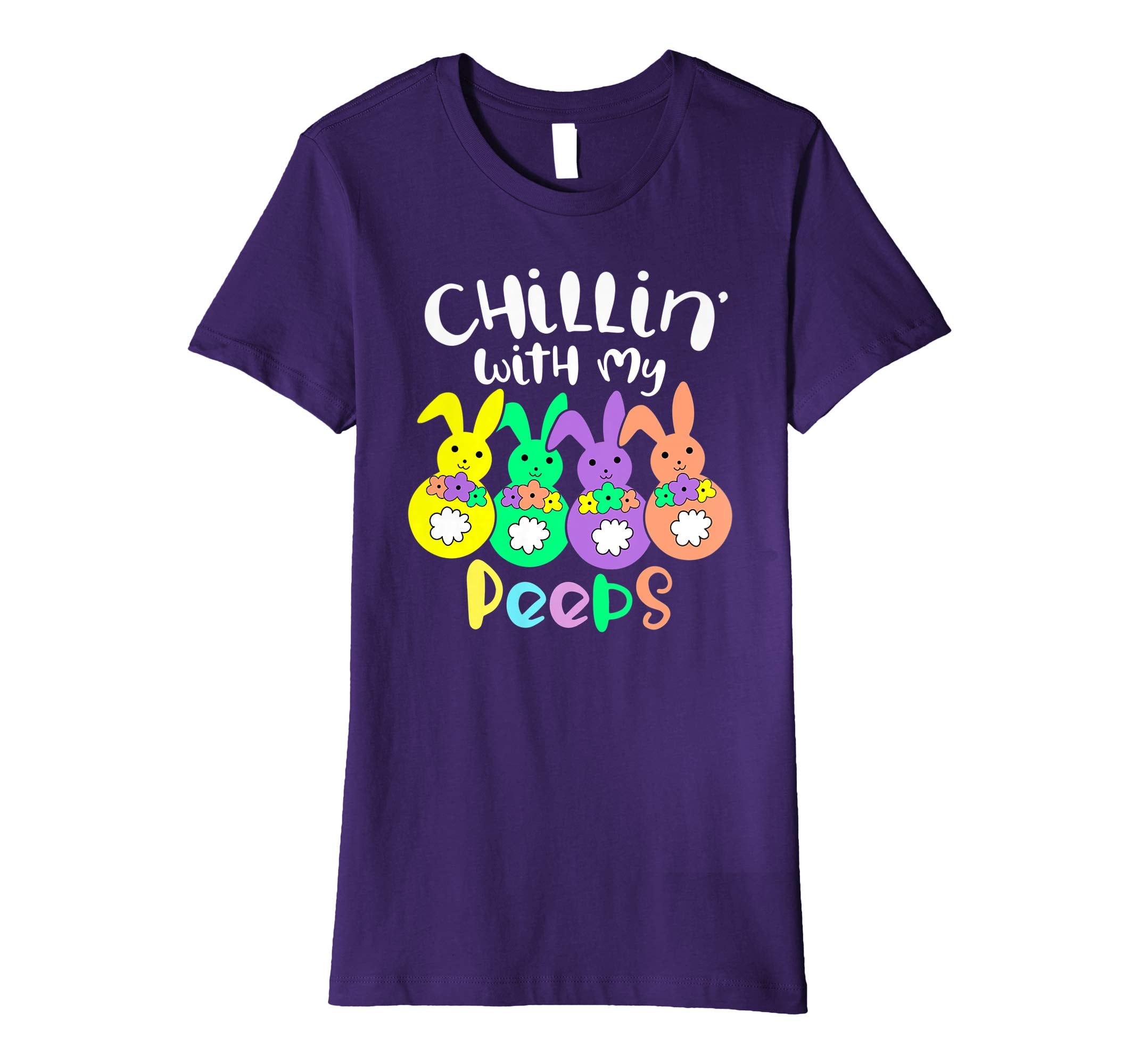 Chillin With My Peeps Happy Easter Kids Boys Girls T Shirt