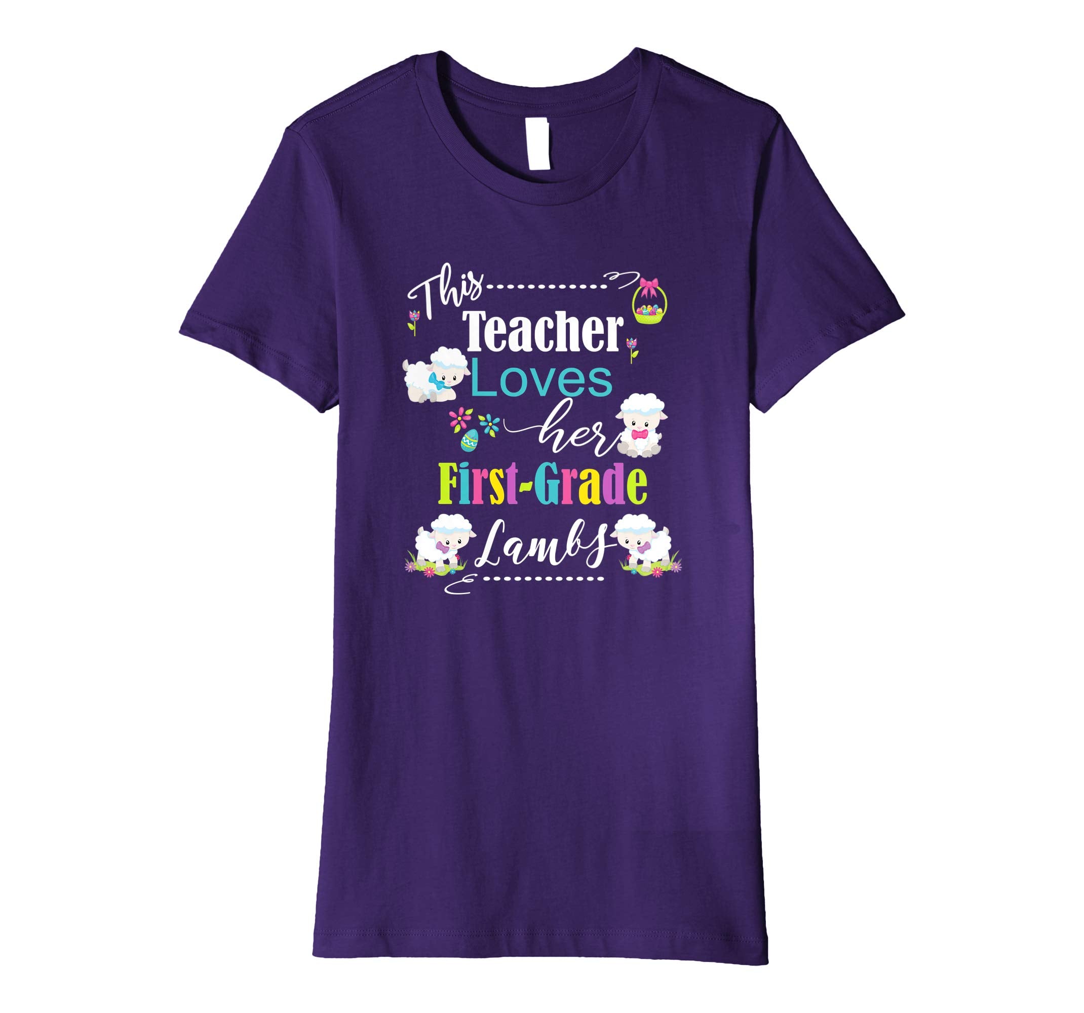 First Grade Easter Teacher Shirt Cute Love My Lambs Tee