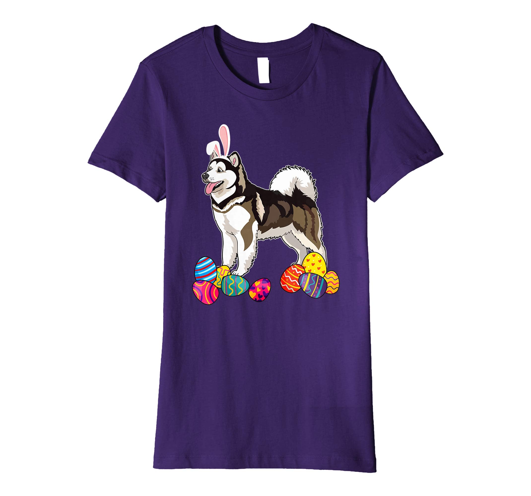 Alaskan Malamute Bunny Ear With Egg Easter Easter Day Shirt