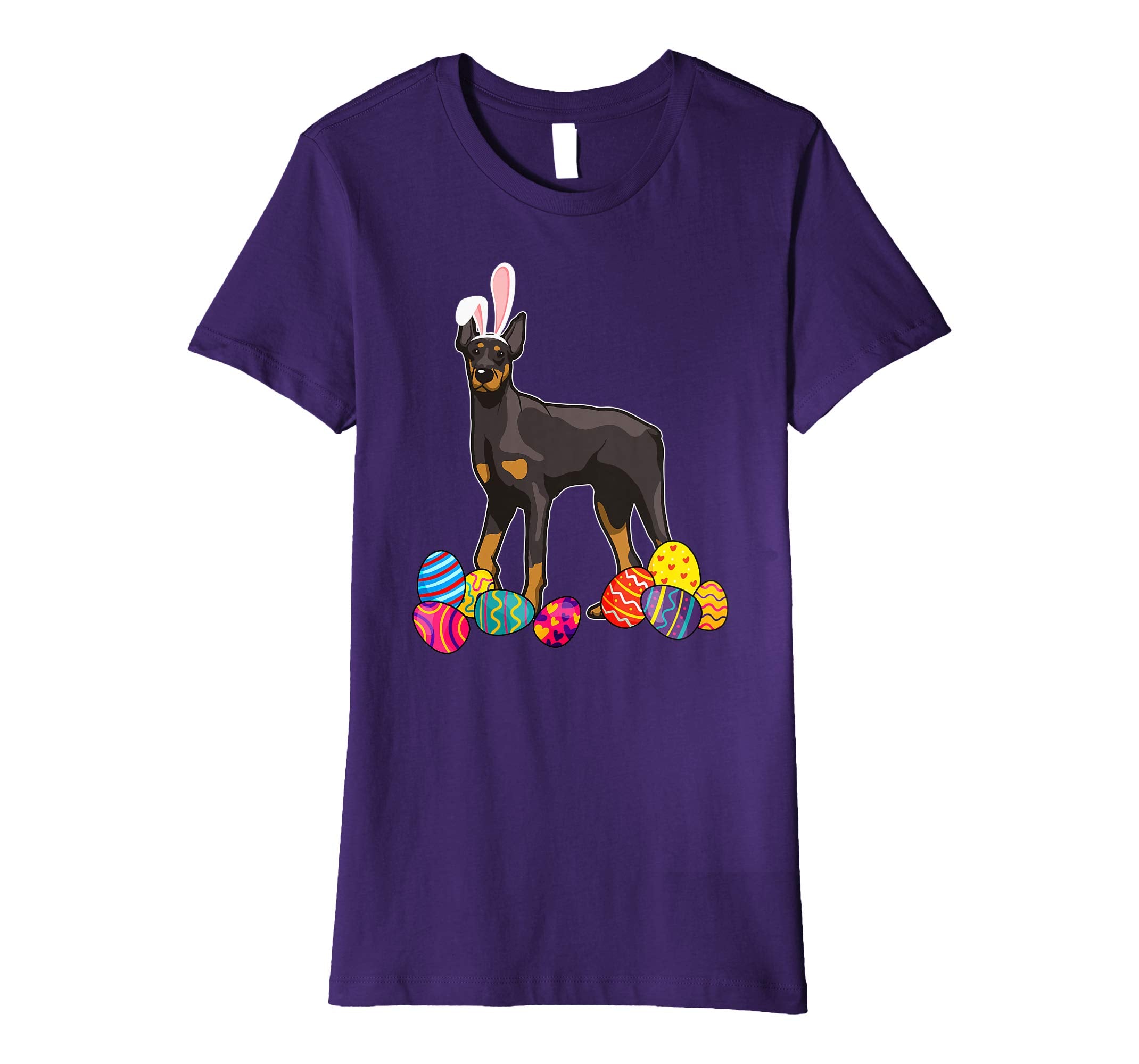Doberman Bunny Ear With Egg Easter Easter Day Shirt