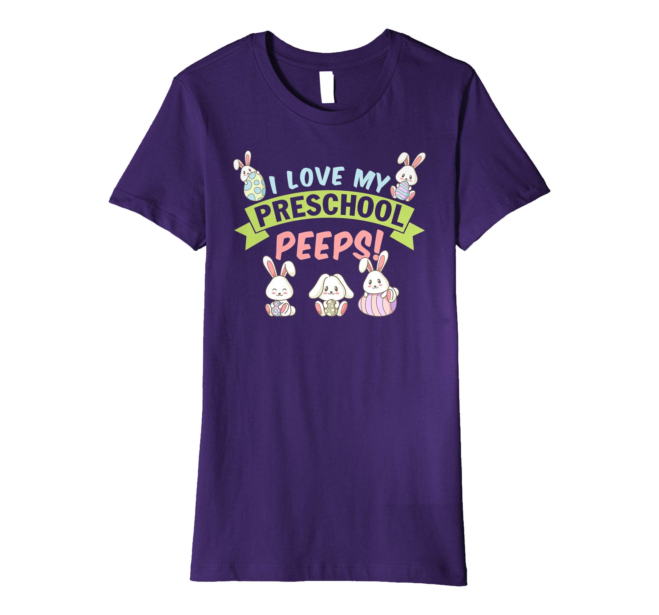 I Love My Preschool Peeps Bunnies Easter Teacher Shirt