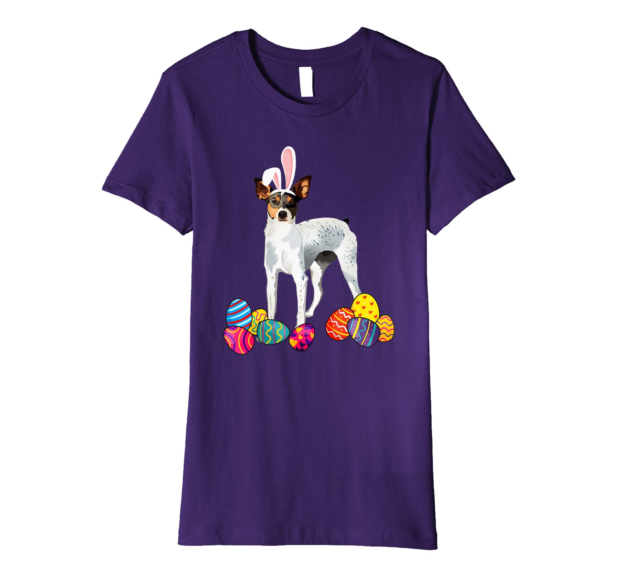 Rat Terrierz Bunny Ear With Egg Easter Easter Day Shirt