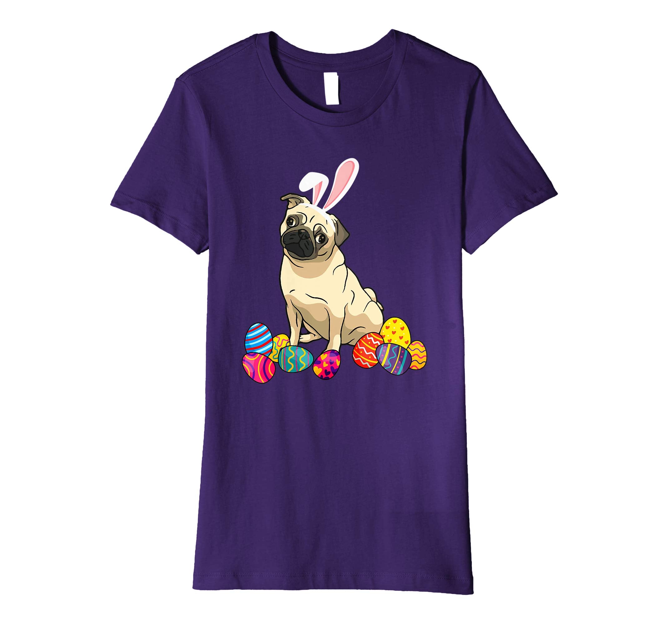 Pug Bunny Ear With Egg Easter Easter Day Shirt