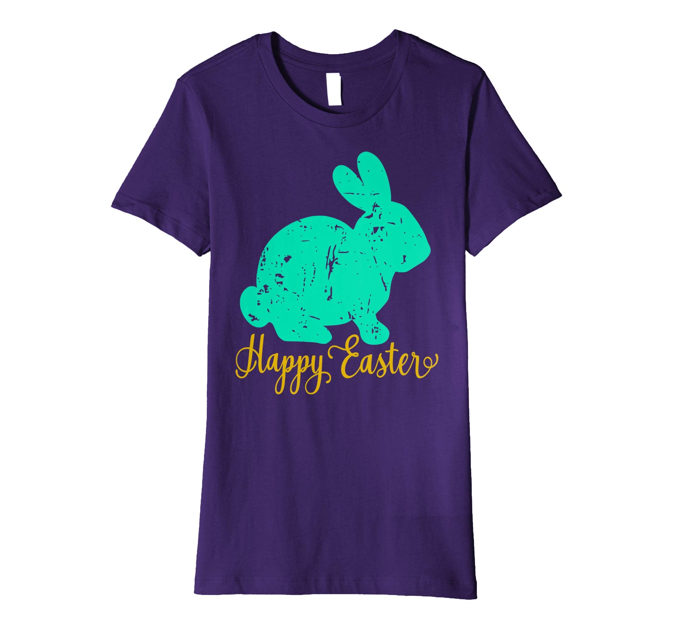 Happy Easter Bunny Shirt Distressed Vintage Grunge Teacher