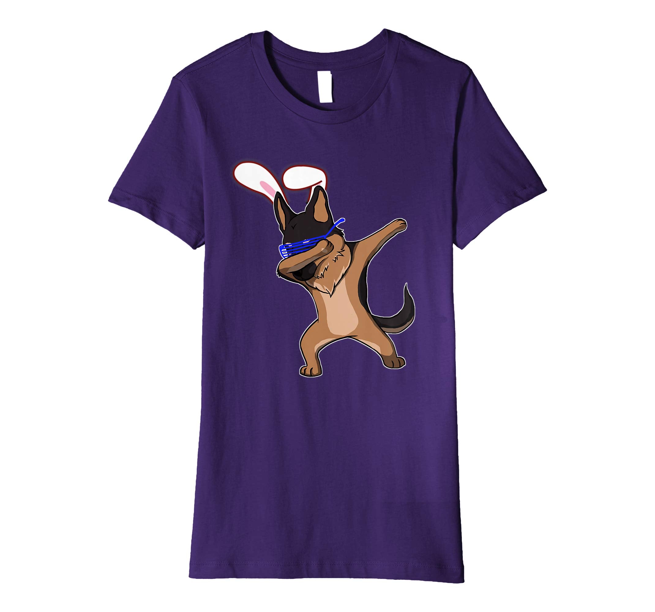 Easter Bunny Dabbing German Shepherd Dog Tshirt Rabbit Ears