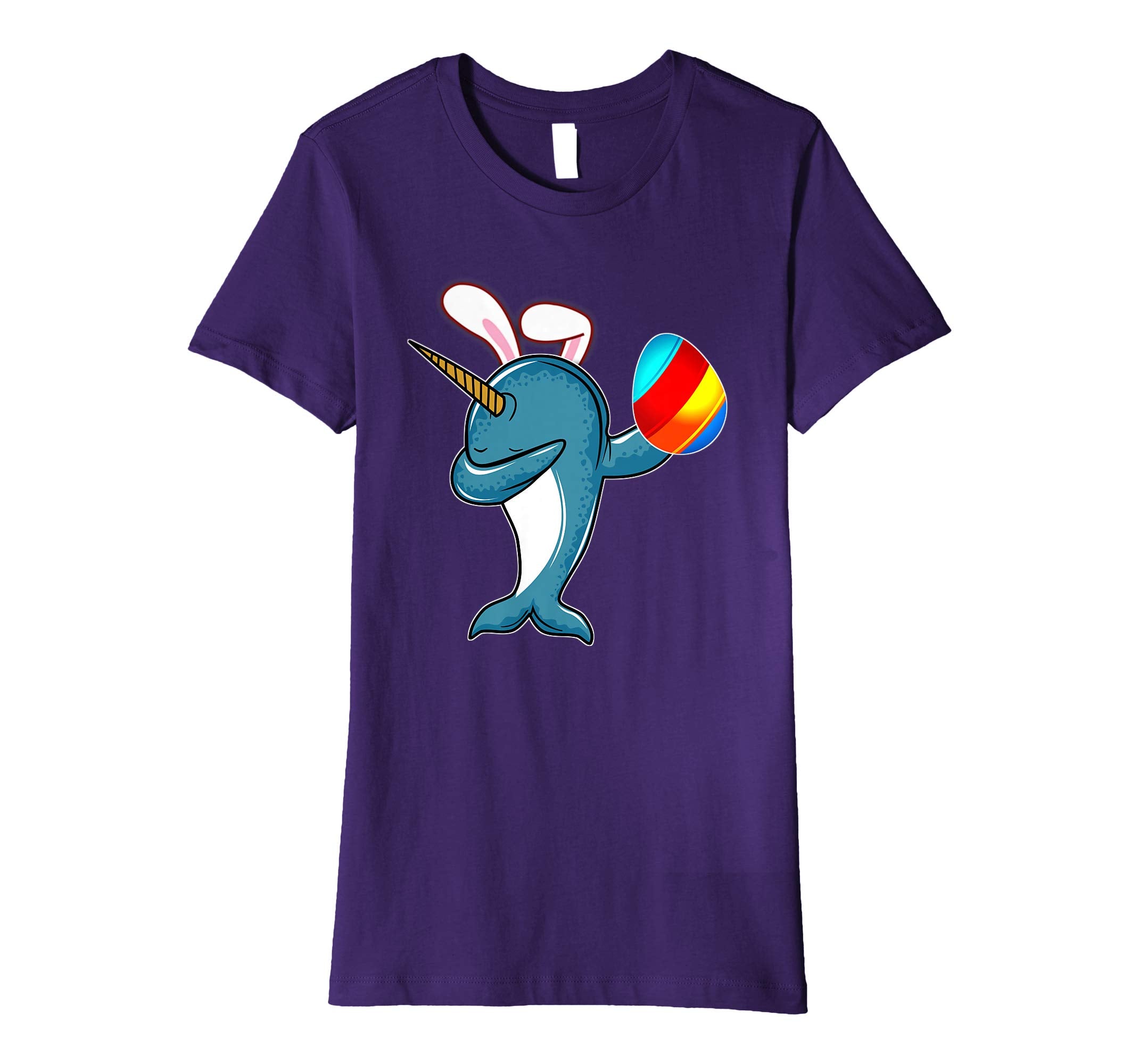 Easter Bunny Dabbing Narwhal Unicorn Tshirt Egg Ears Gift