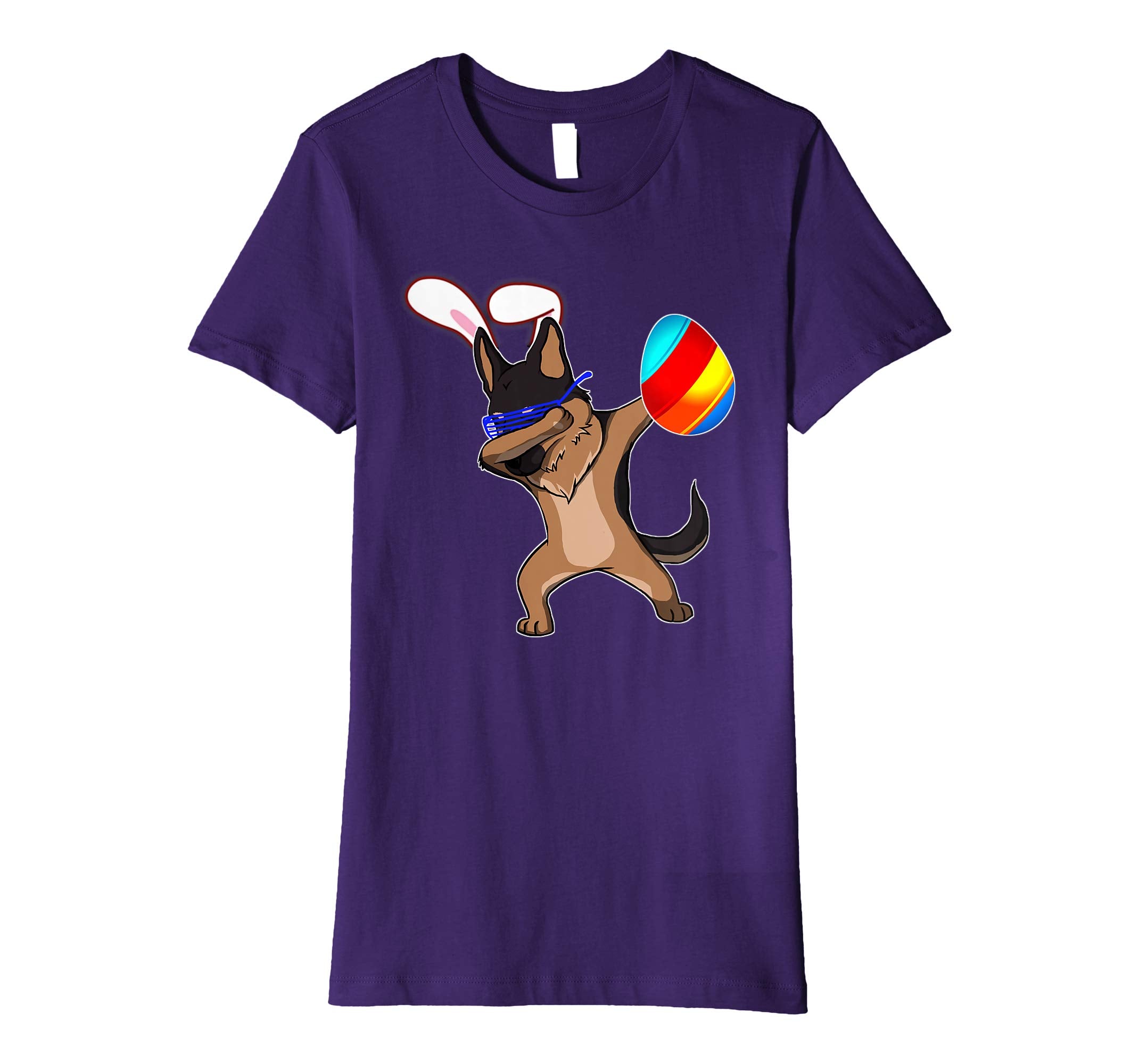 Easter Bunny Dabbing German Shepherd Dog Tshirt Egg Ears