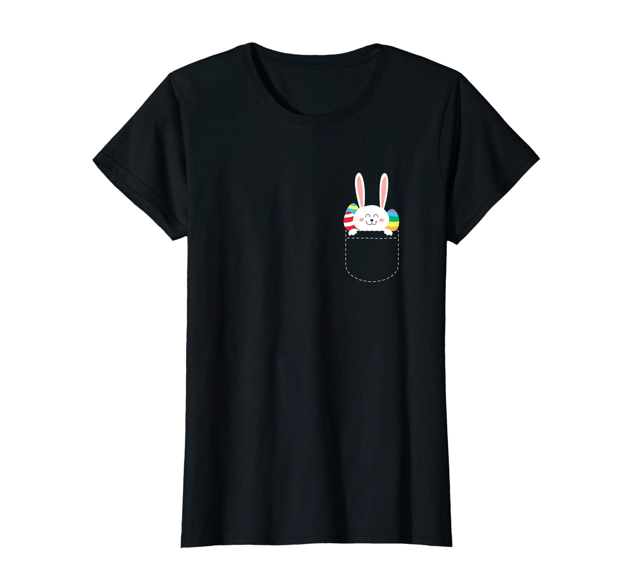 Cute Easter Bunny And Easter Eggs In A Pocket T Shirt