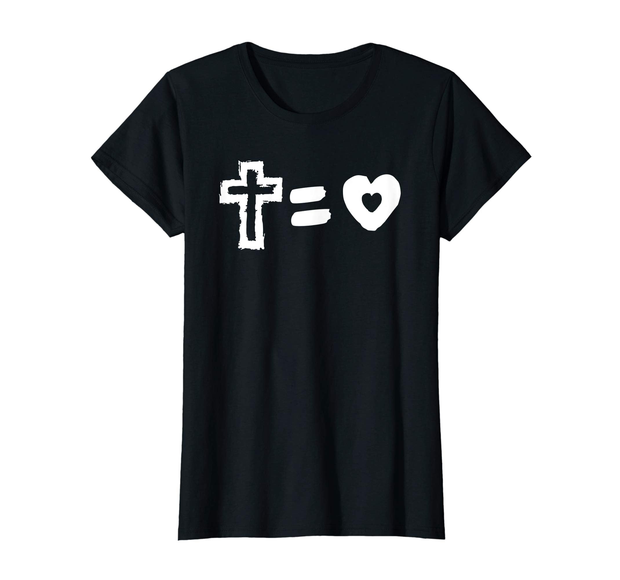 Cross Equals Love Heart Funny Math Christian Easter T Shirt