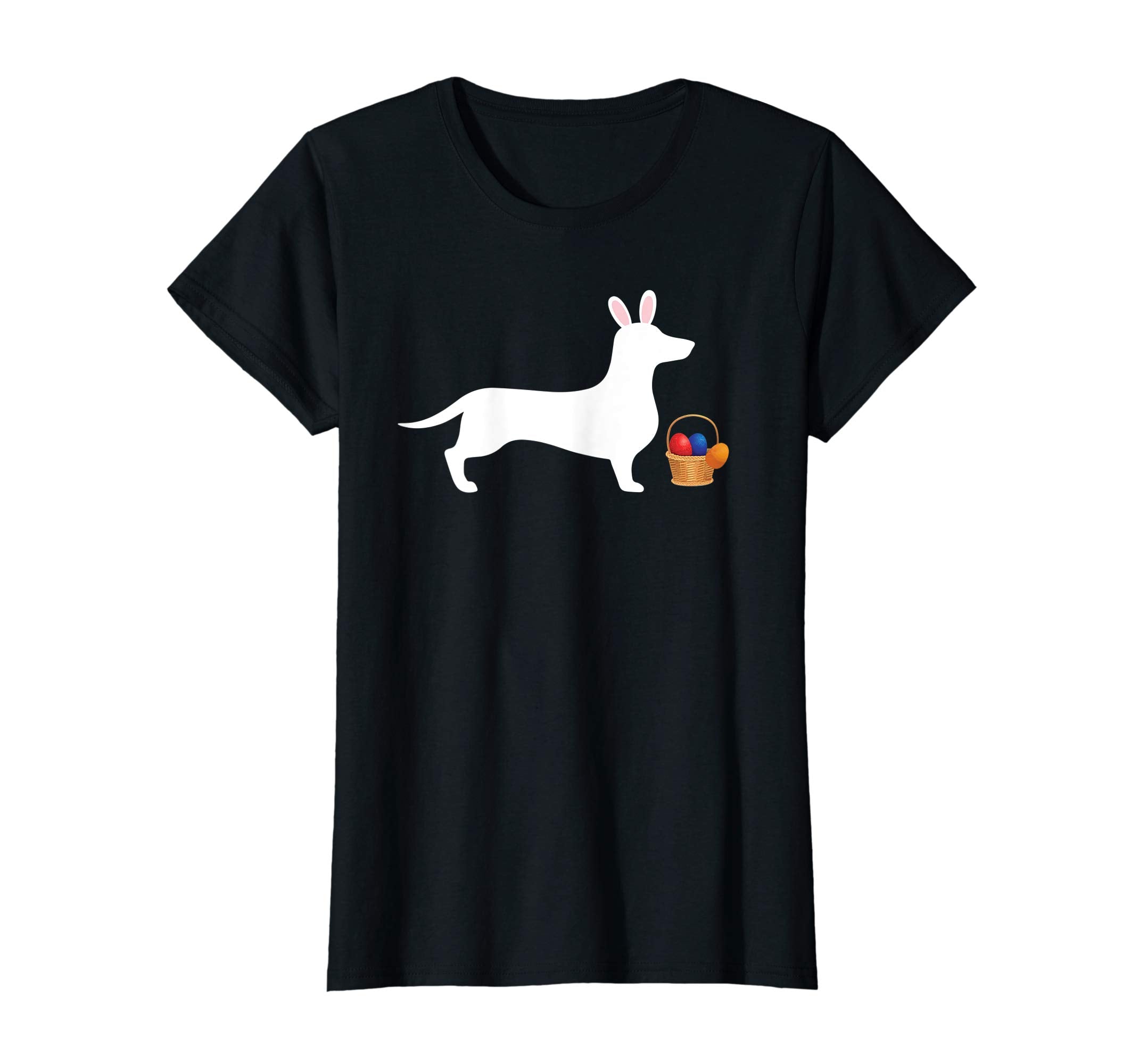 Dachshund Easter Bunny Dog Silhouette T-Shirt