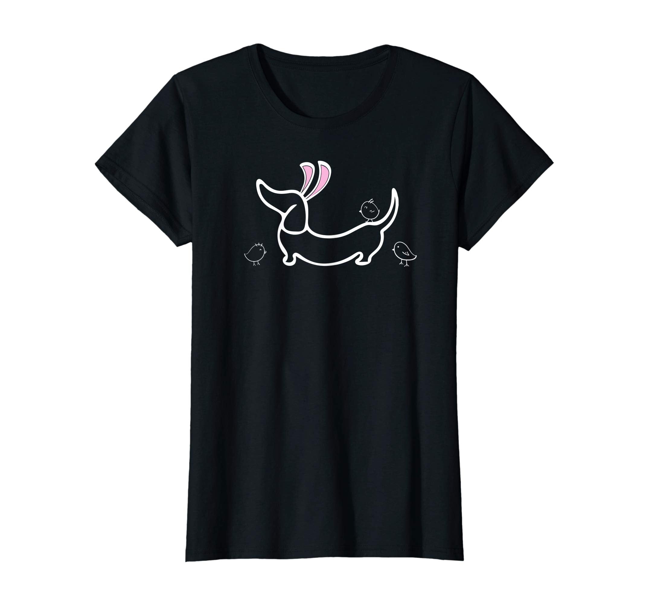 Easter Bunny Ears and Chicks Dachshund T-Shirt