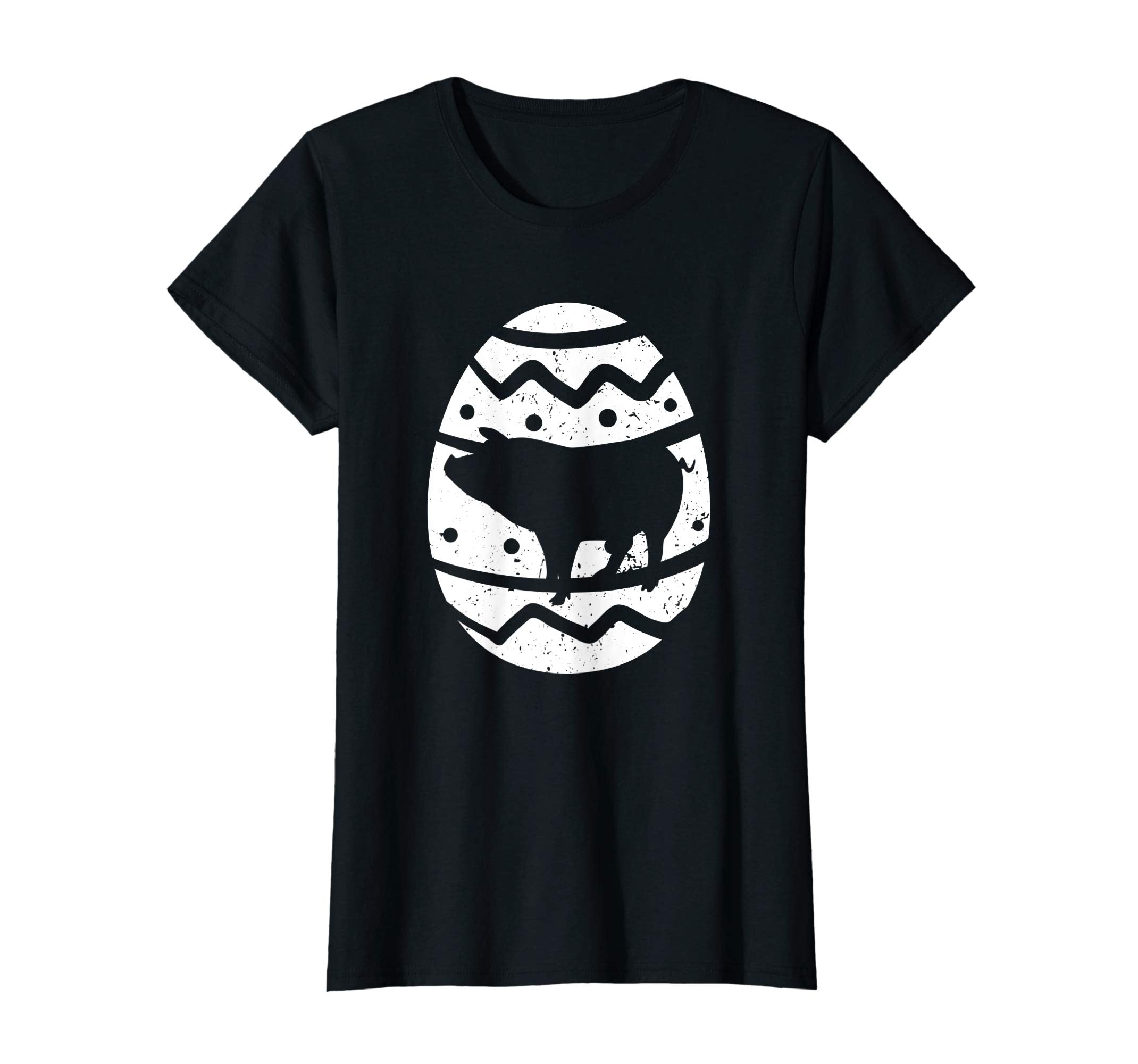 Vintage Pig Happy Easter Egg T-Shirt Bunny Easter Gift