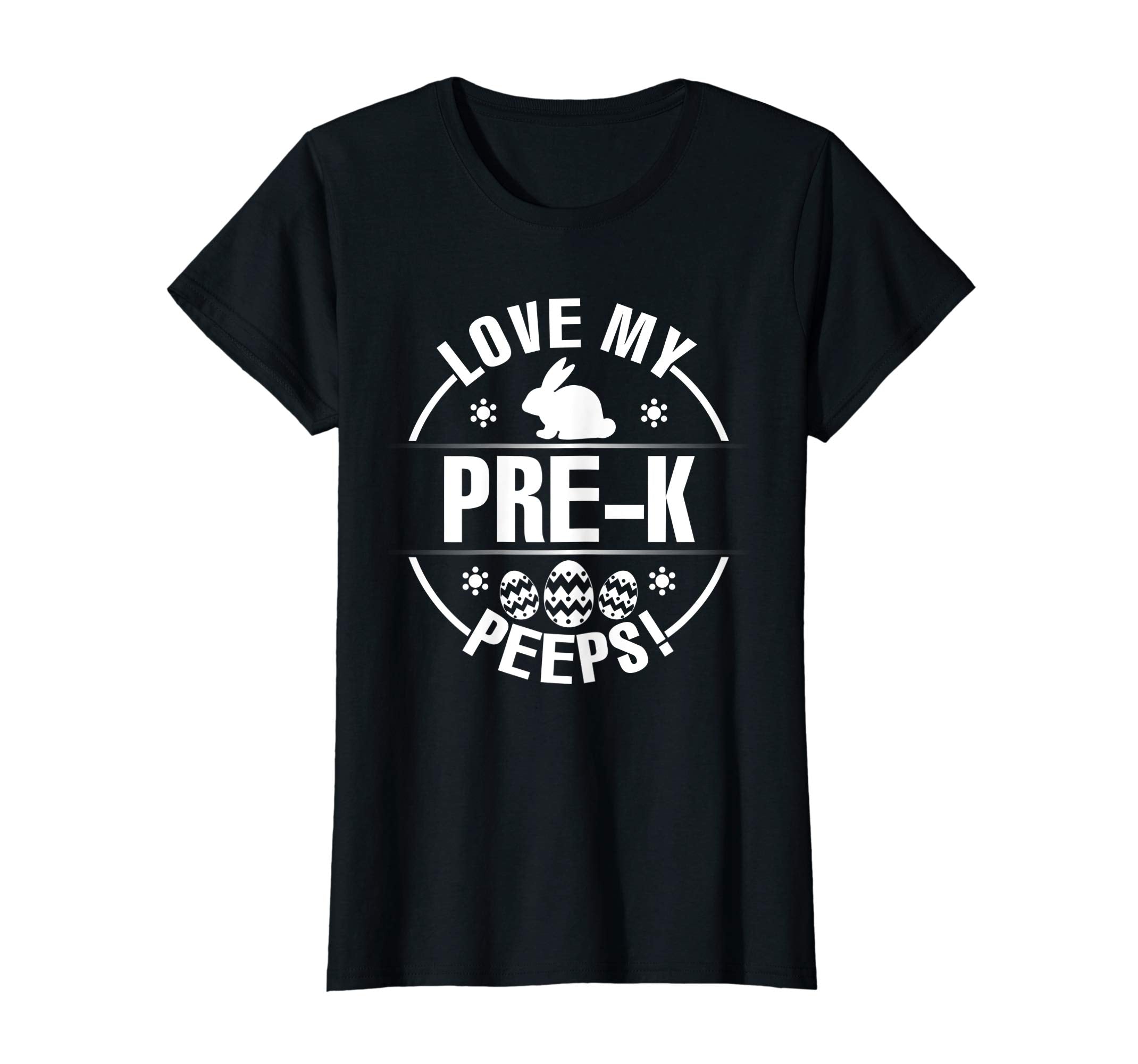 Bunny &amp; Easter Eggs Love My Pre-k Peeps Happy Day Shirt