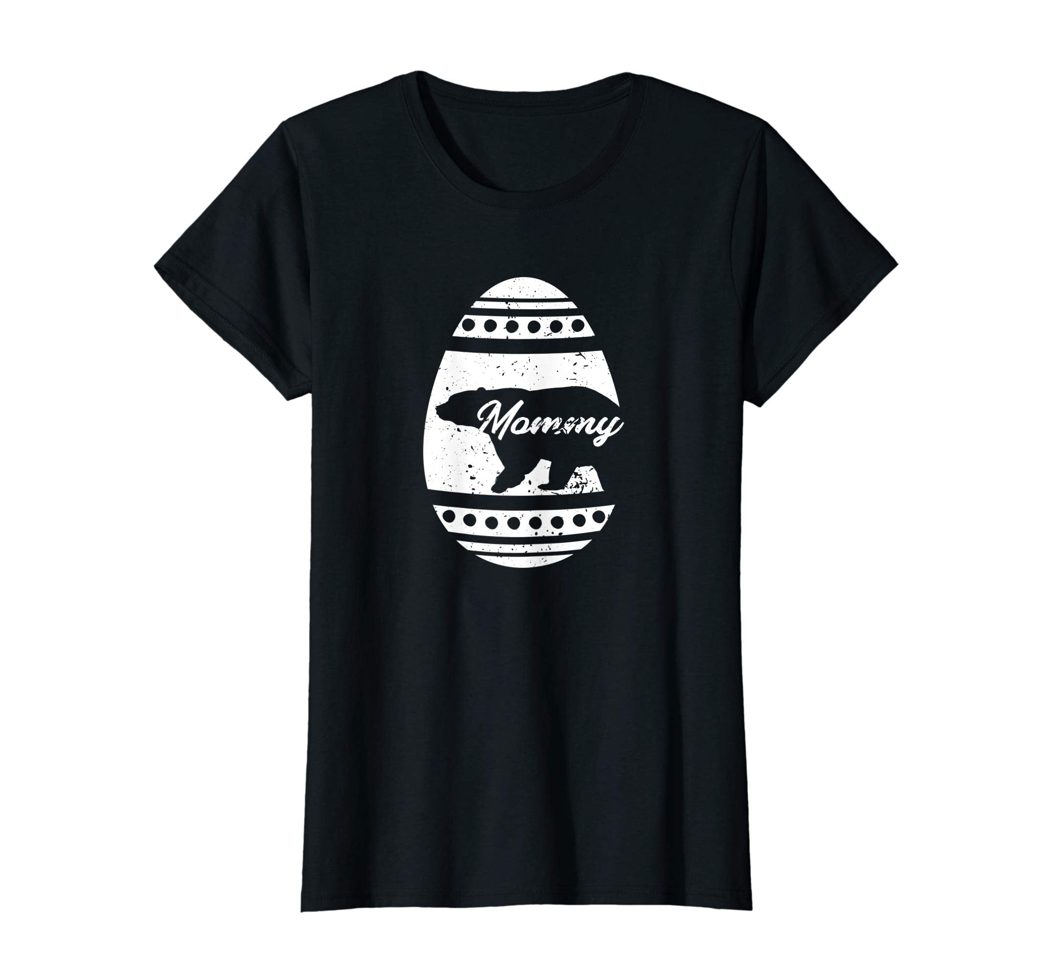 Womens Mommy Bear Easter Egg T-Shirt Easter Bunny Gift for Mom