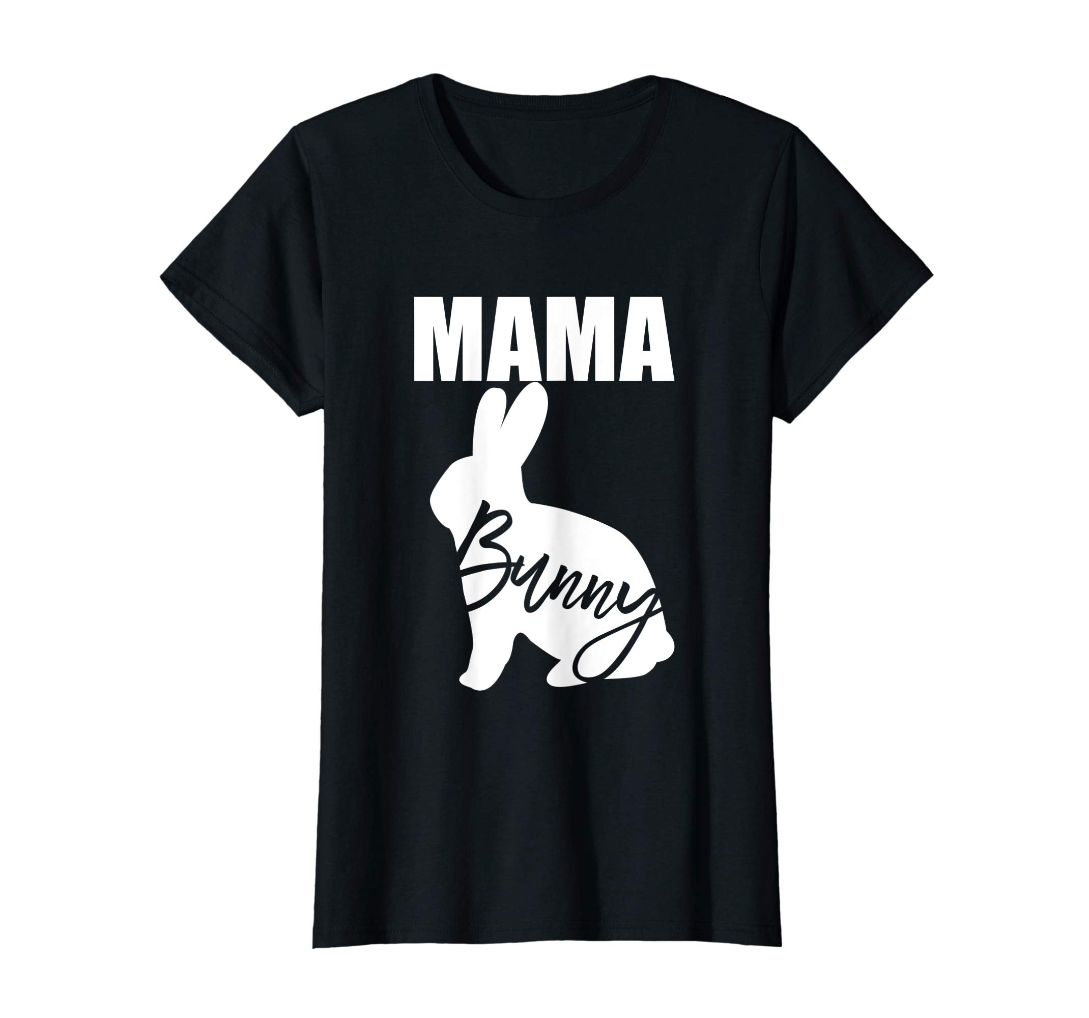 Womens Mama Bunny T Shirt Funny Easter Family Outfit Mom and Me Tee
