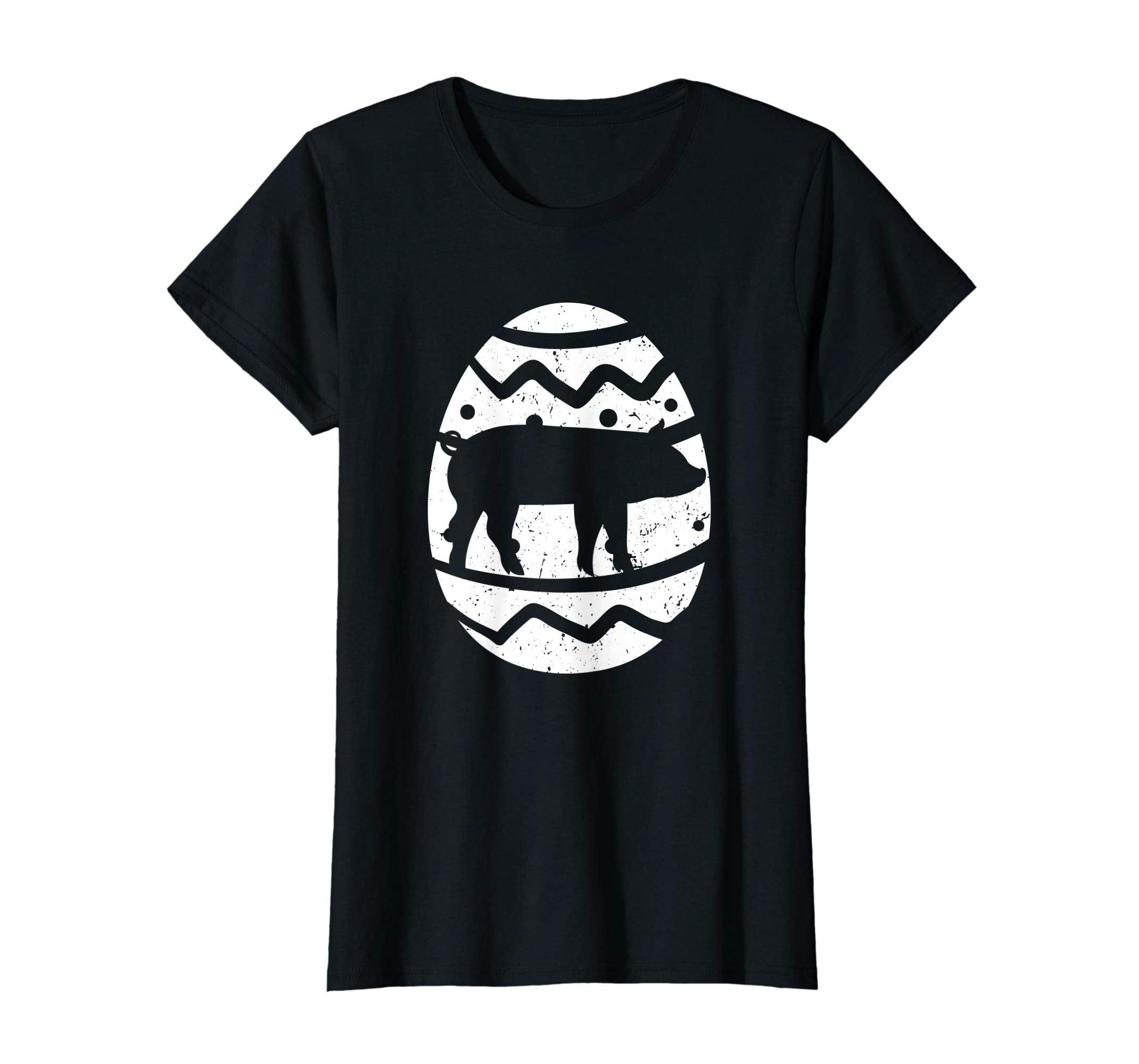 Vintage Pig Happy Easter Egg T-Shirt Pig Easter Gift