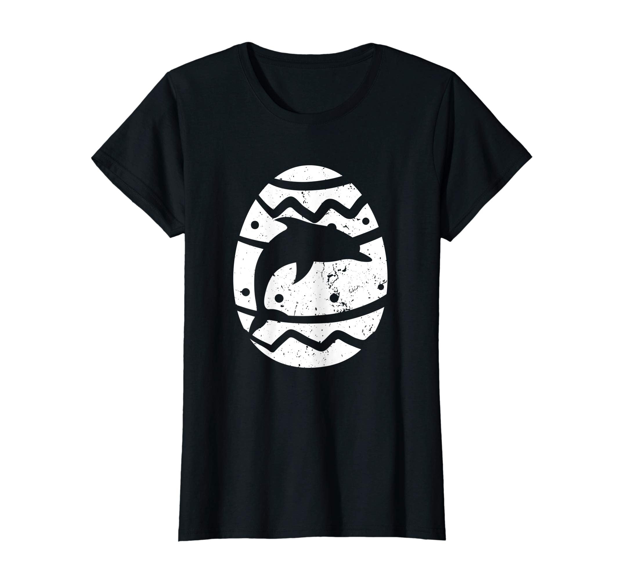 Vintage Dolphin Easter Egg T-Shirt Funny Dolphin Easter Gift