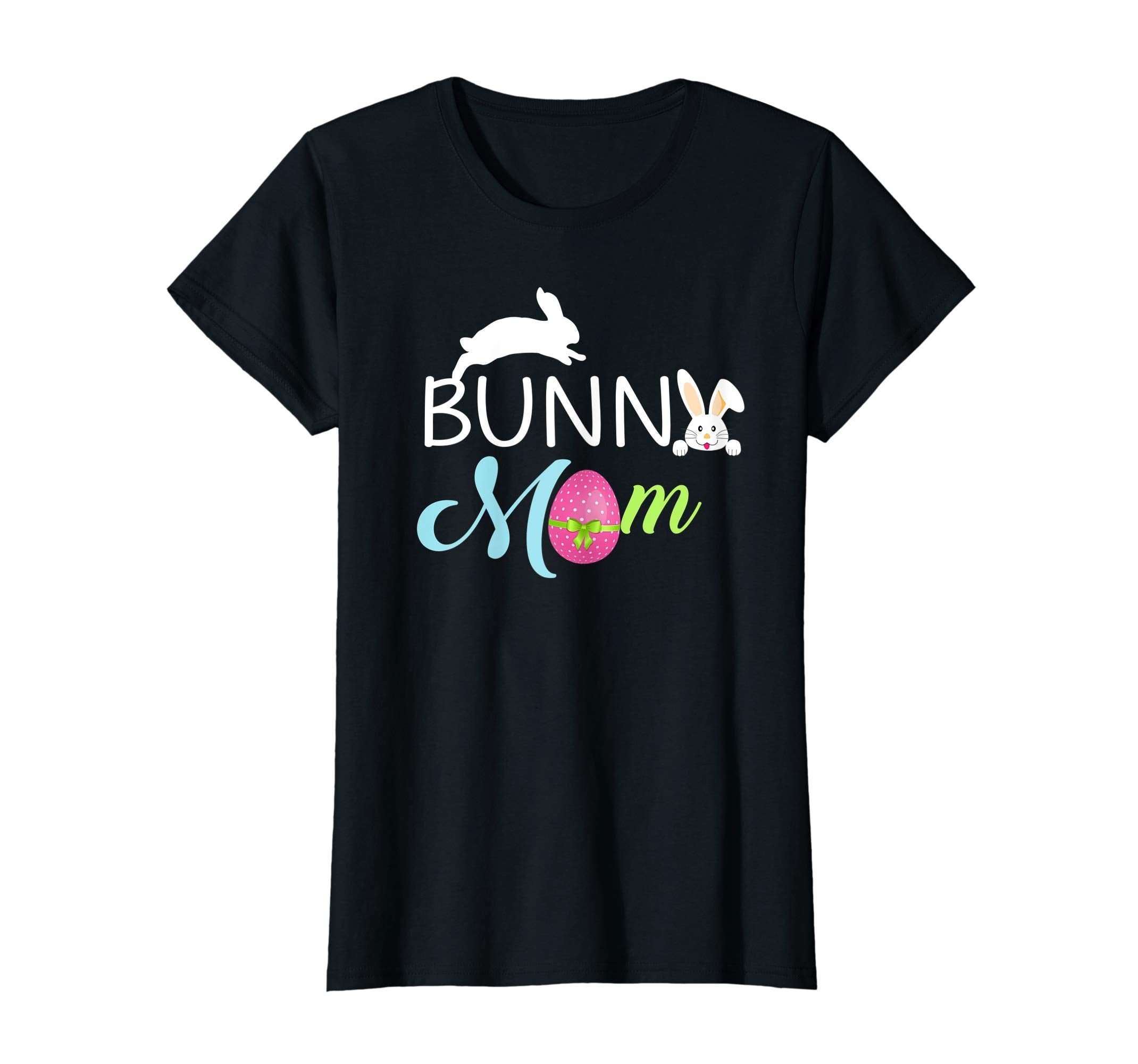 Bunny Mom Funny Bunnies White Rabbit T-Shirt- Easter Mom Tee