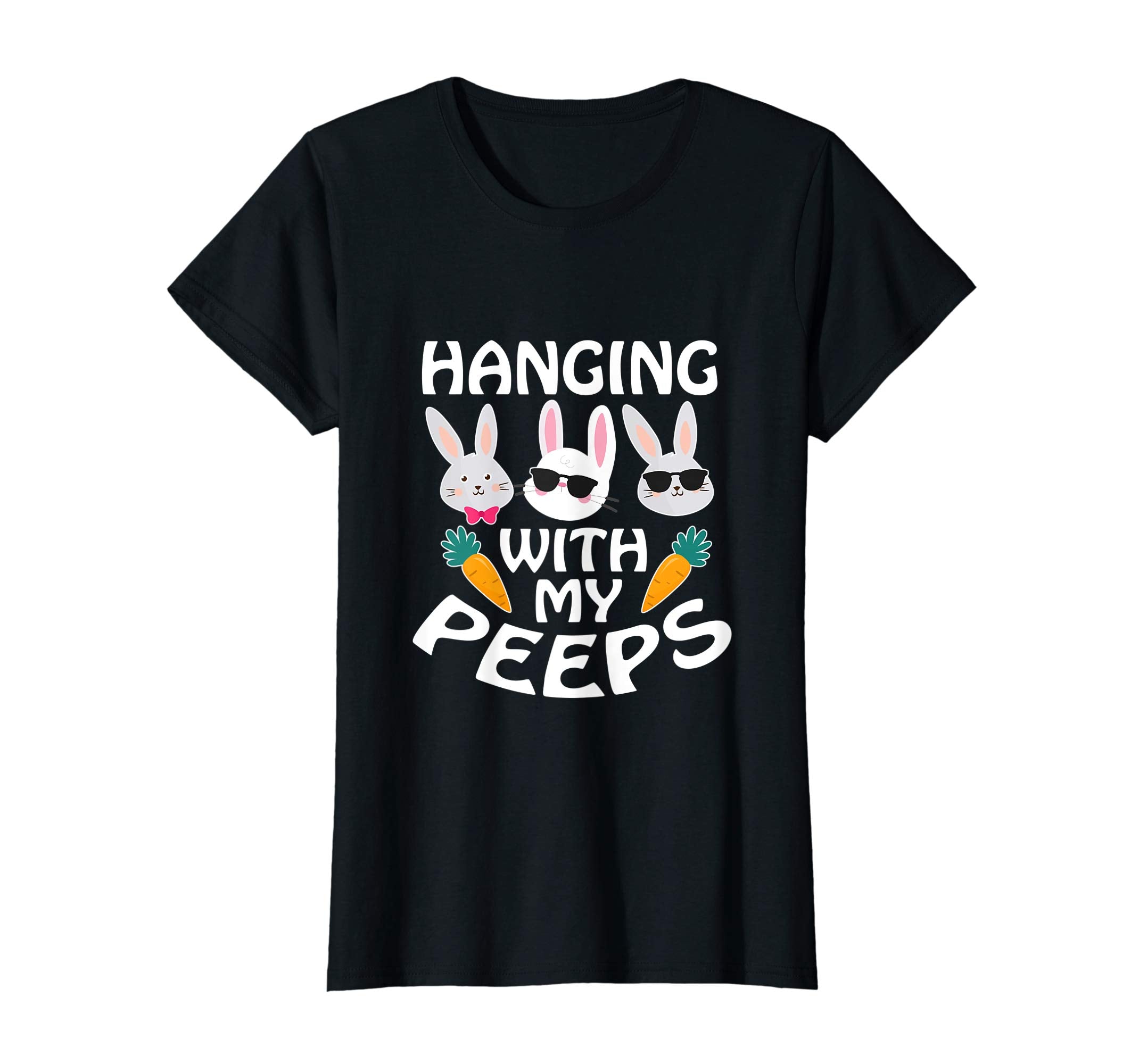 Cool Bunnies &amp; Carrots Hanging With My Peeps Easter Shirt