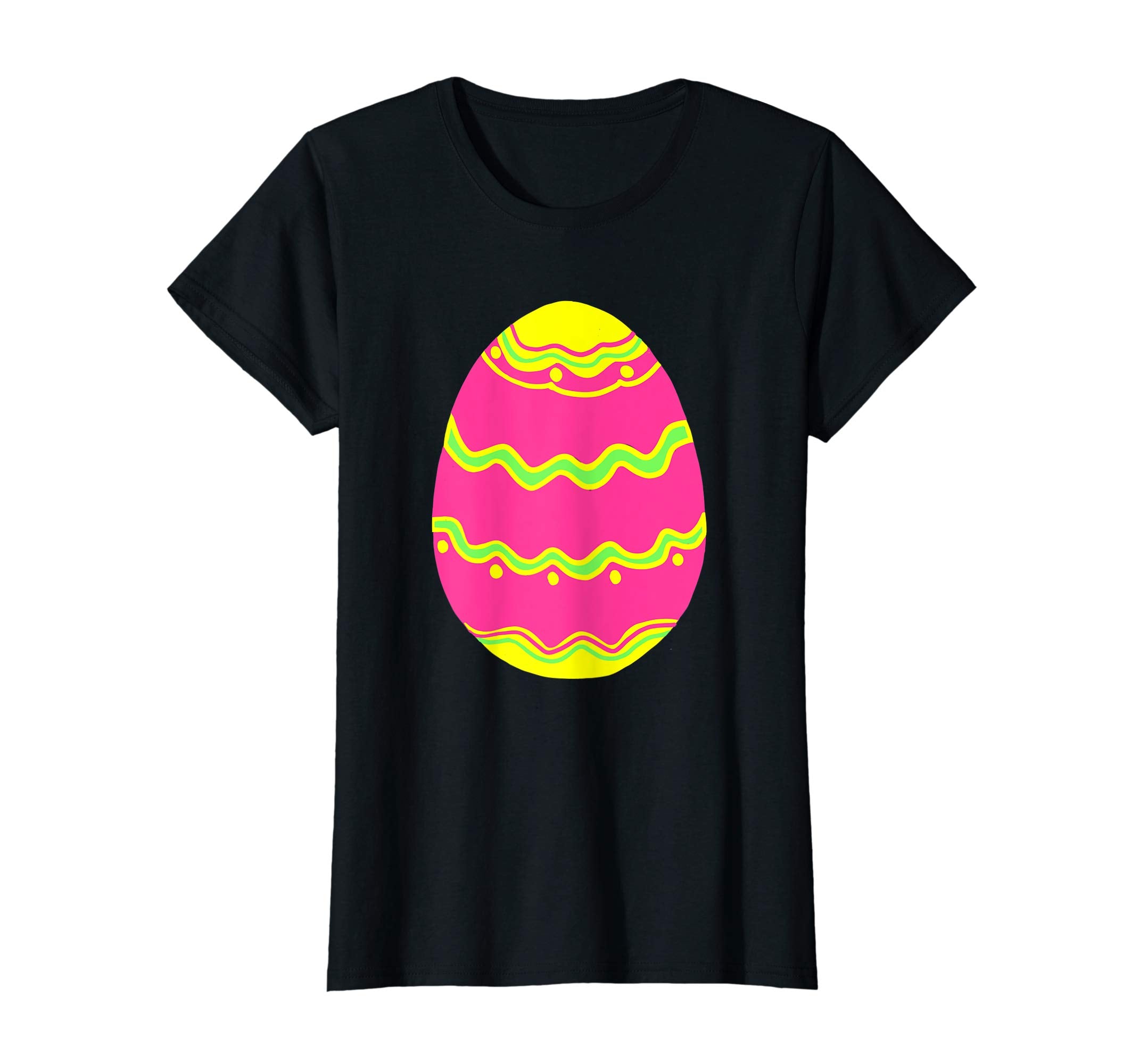 Easter bunny pink and yellow egg tshirt