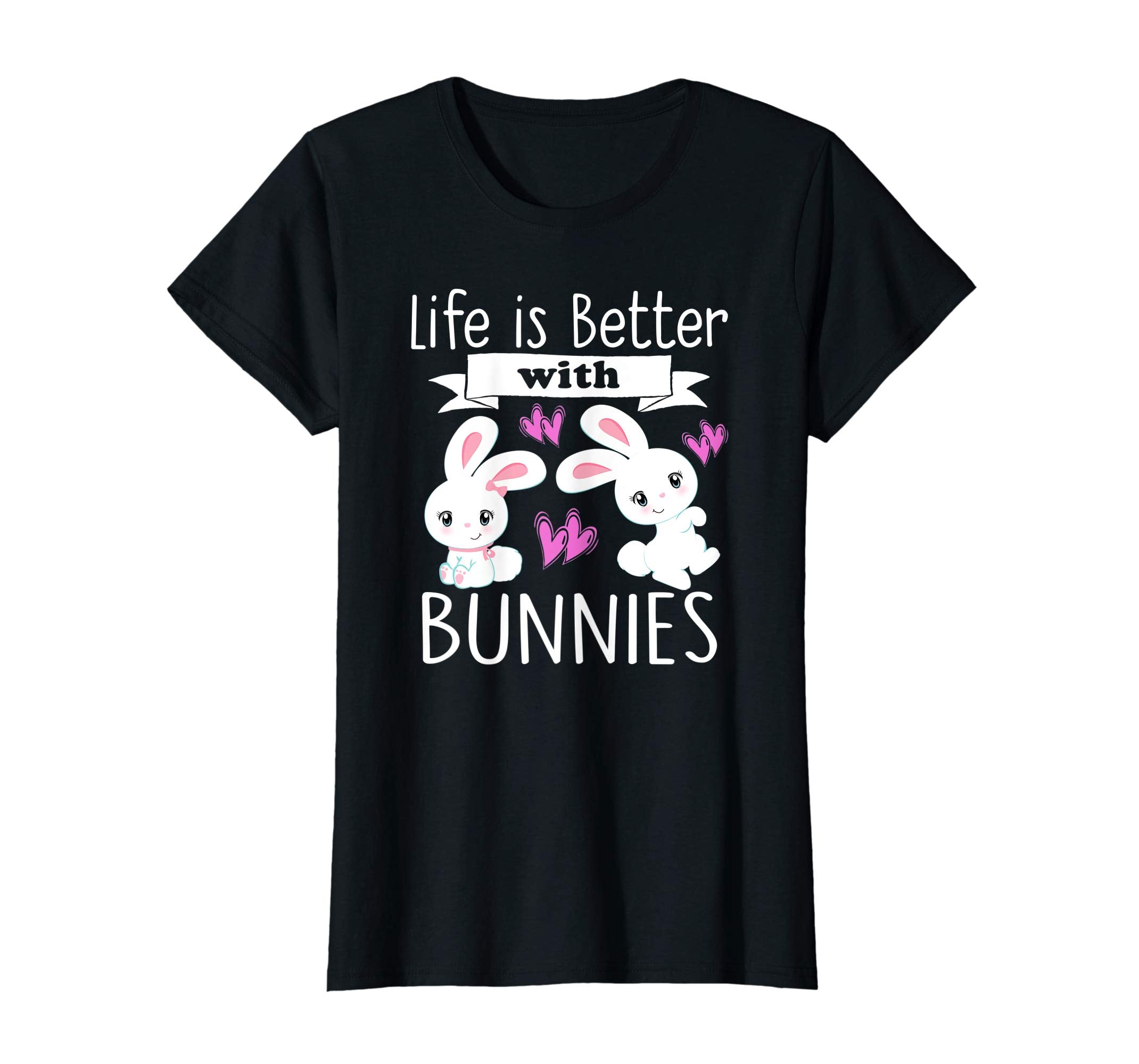 Bunny T-Shirt Girls LIFE IS BETTER WITH BUNNIES Easter Gift