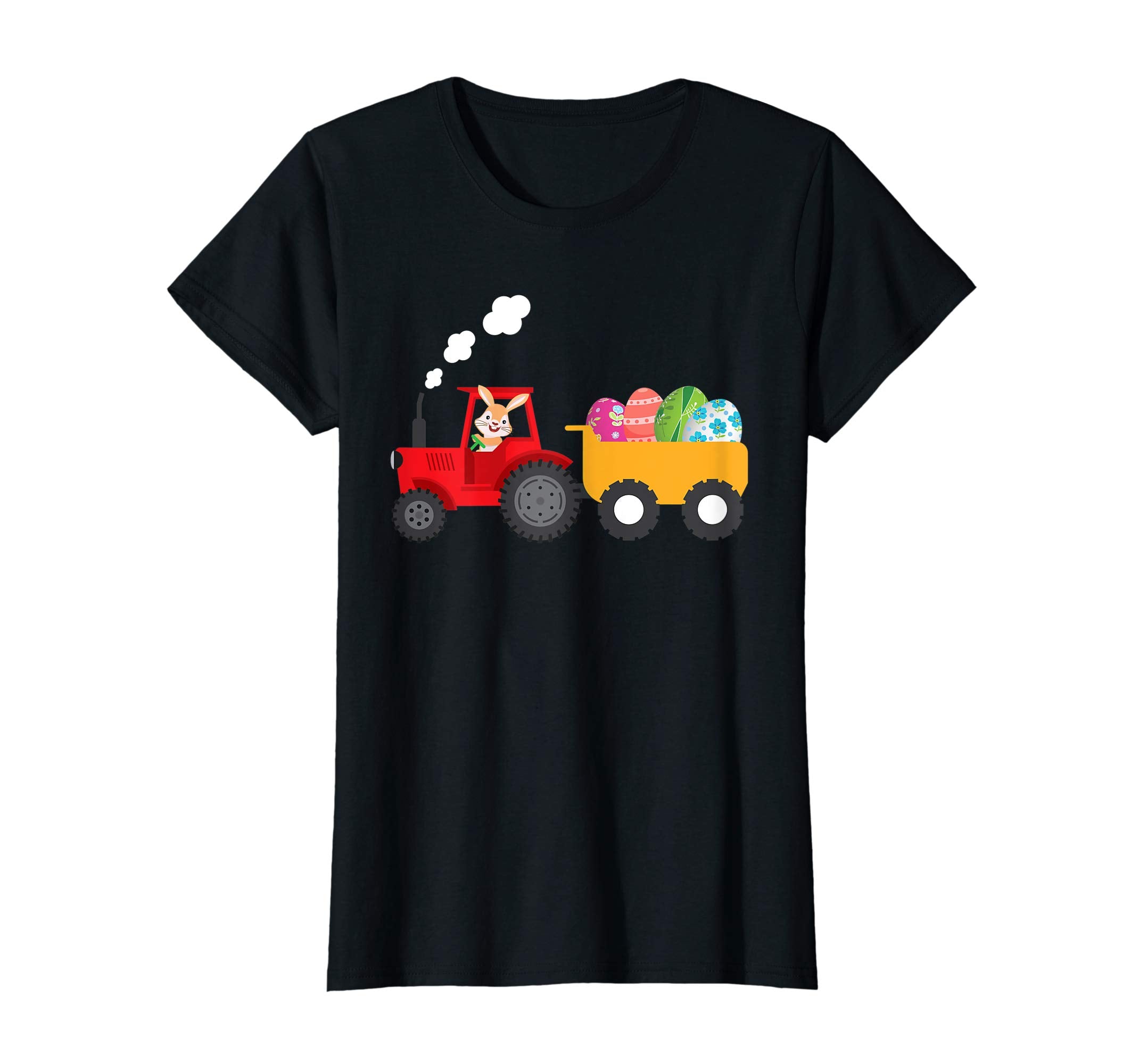Bunny Tractor Carrying Eggs Easter Day T-Shirt Egg Hunting