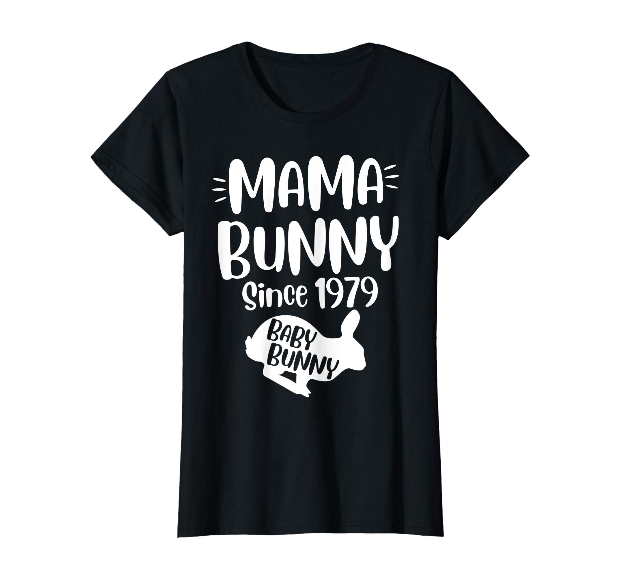 Womens Women Mama Bunny baby bunny Tshirt Easter day gift