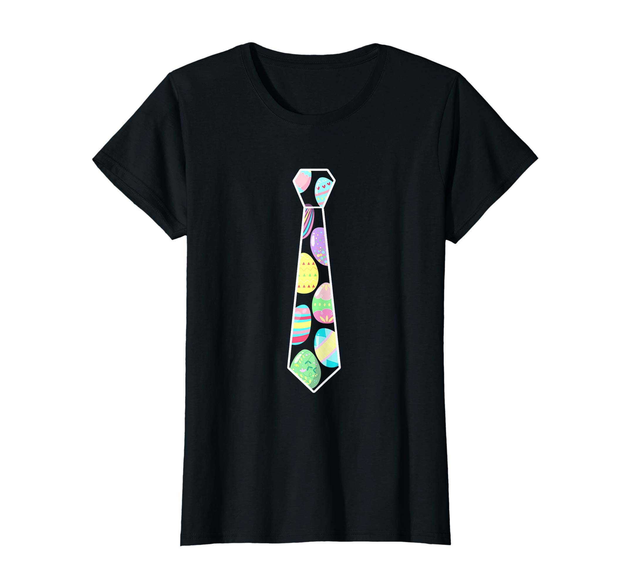 Colorful Neck Tie With Easter Eggs Easter T-Shirt